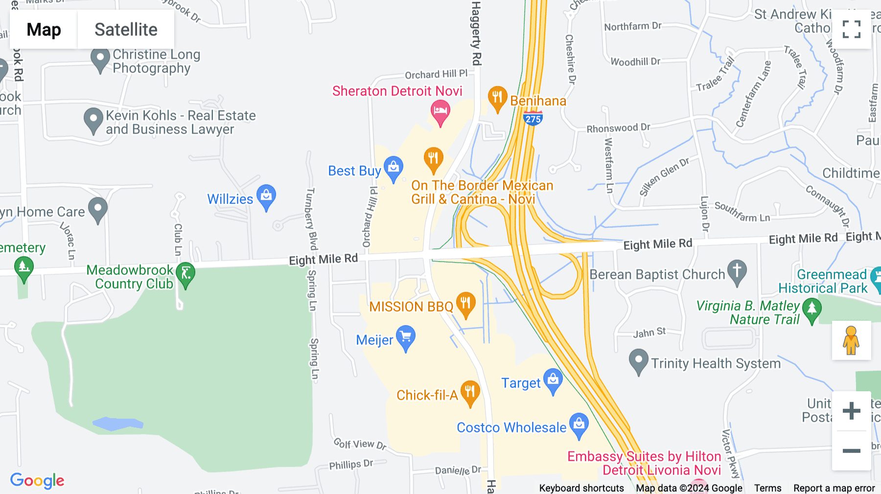 Click for interative map of 32401 W. 8 Mile Road, Livonia