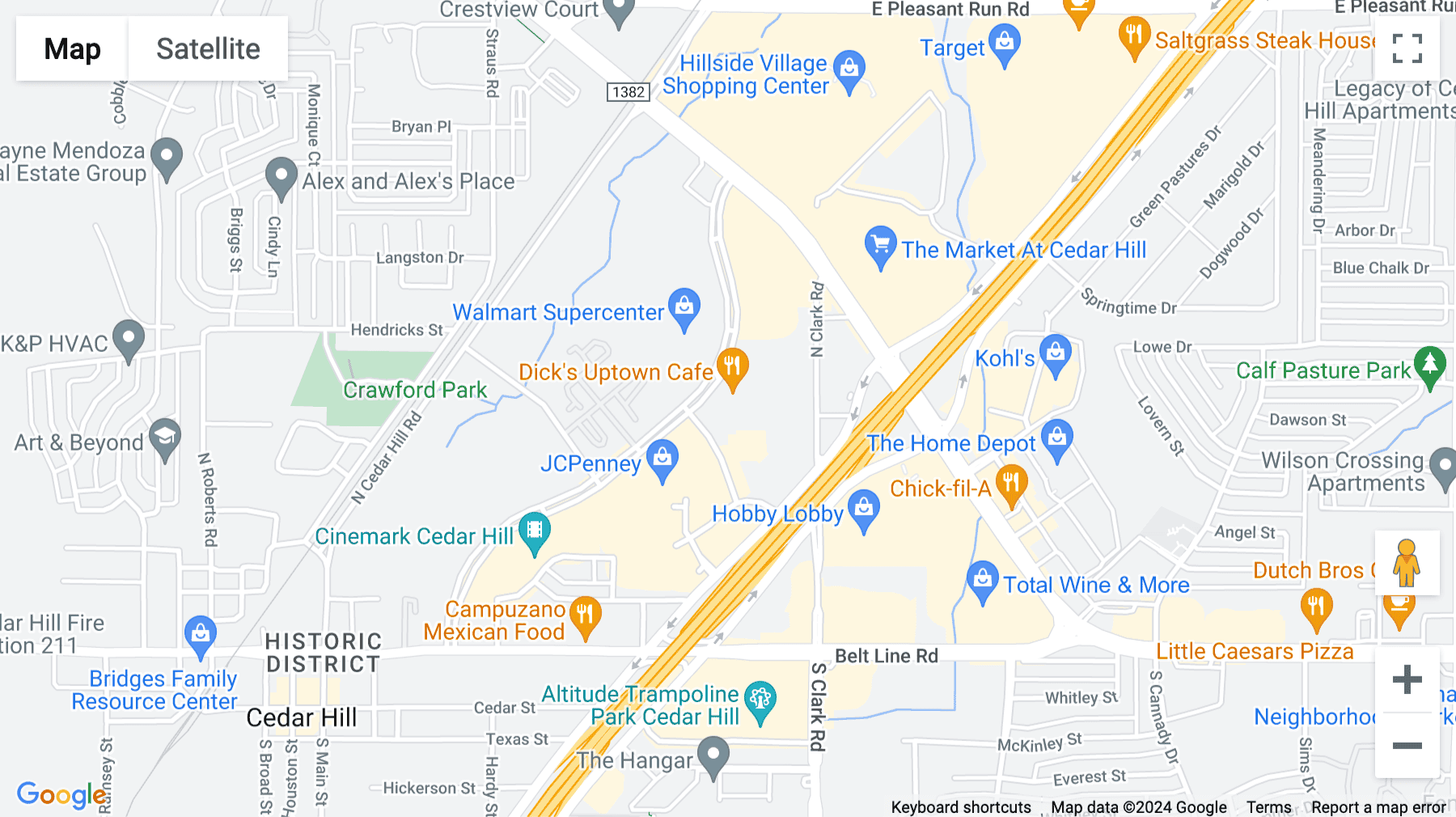 Click for interative map of 610 Uptown, 2nd Floor, Cedar Hill, Dallas, Texas, Dallas