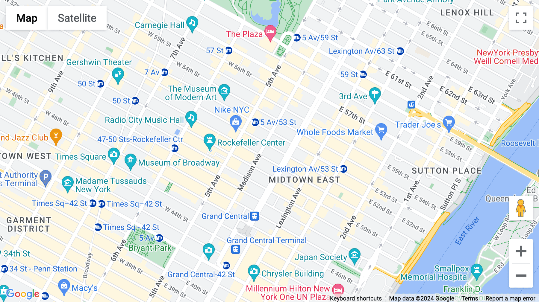 Click for interative map of 485 Madison Avenue, New York, New York