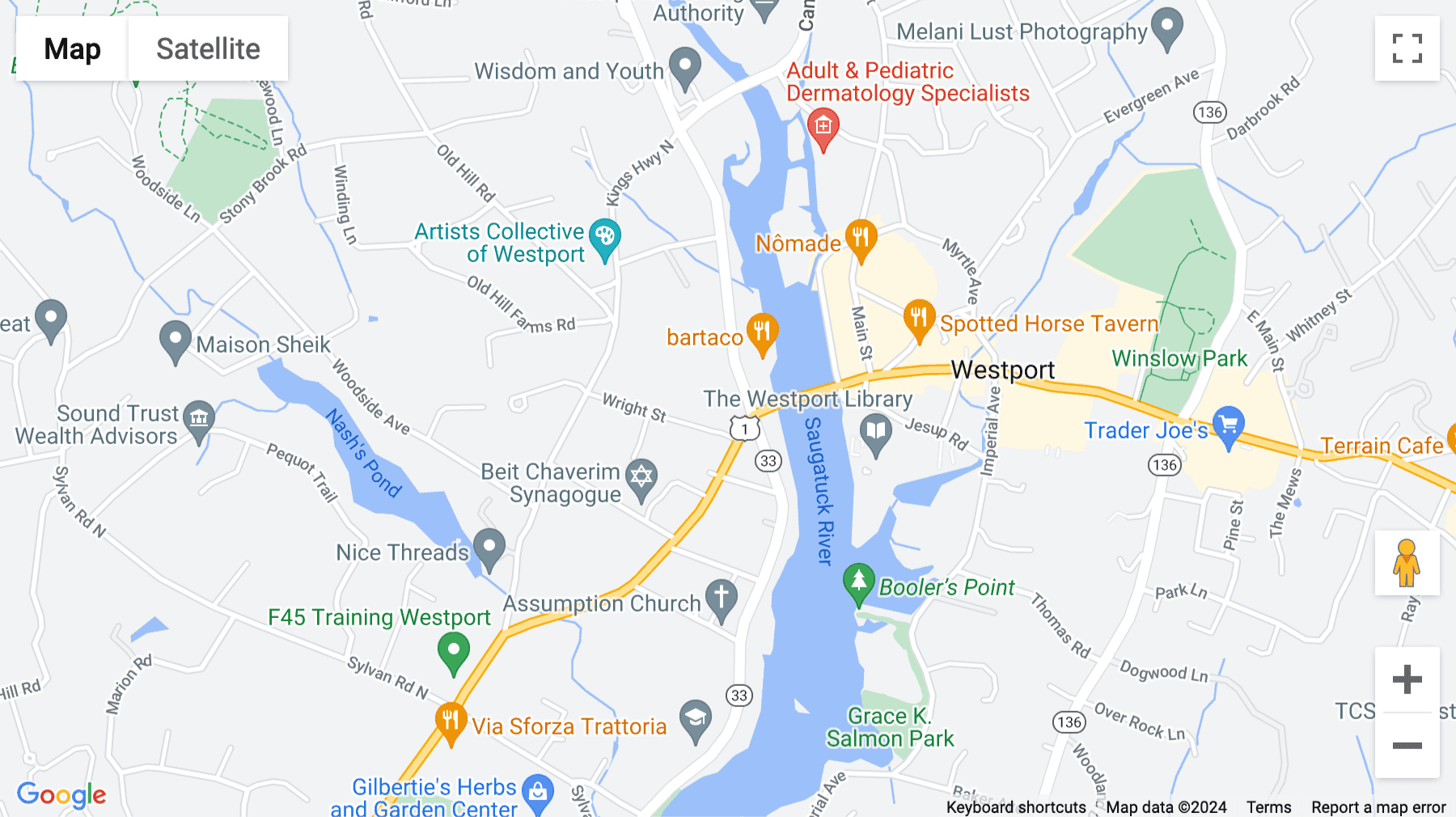 Click for interative map of 8 Wright Street, 1st FL, Westport, Connecticut, Westport