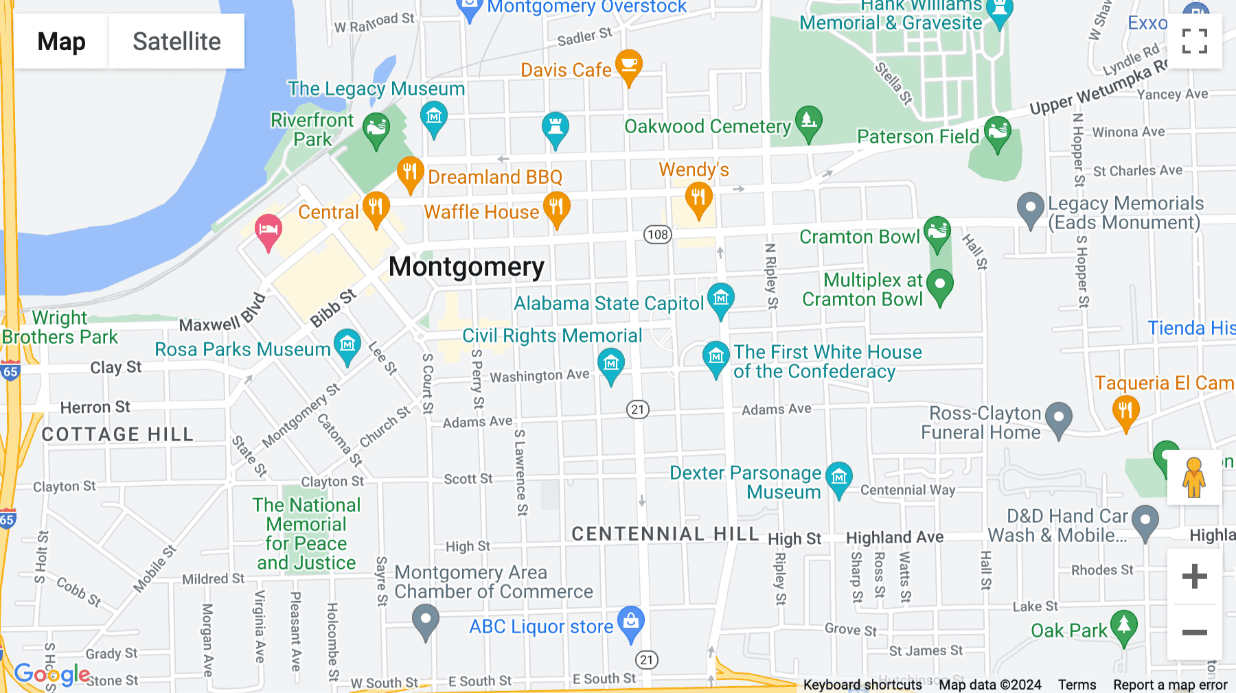 Click for interative map of 445 Dexter Avenue, Suite 4050, Montgomery, Alabama, Montgomery