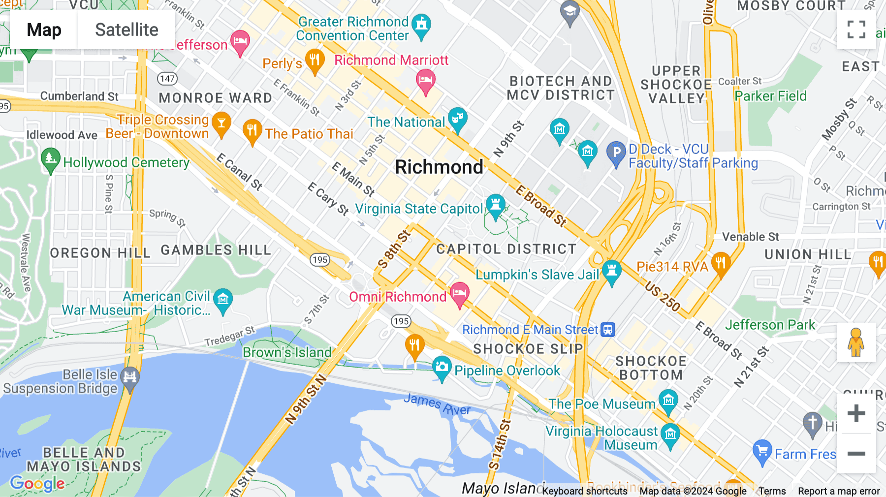 Click for interative map of 919 E. Main Street, Suite 1000, Richmond, Richmond