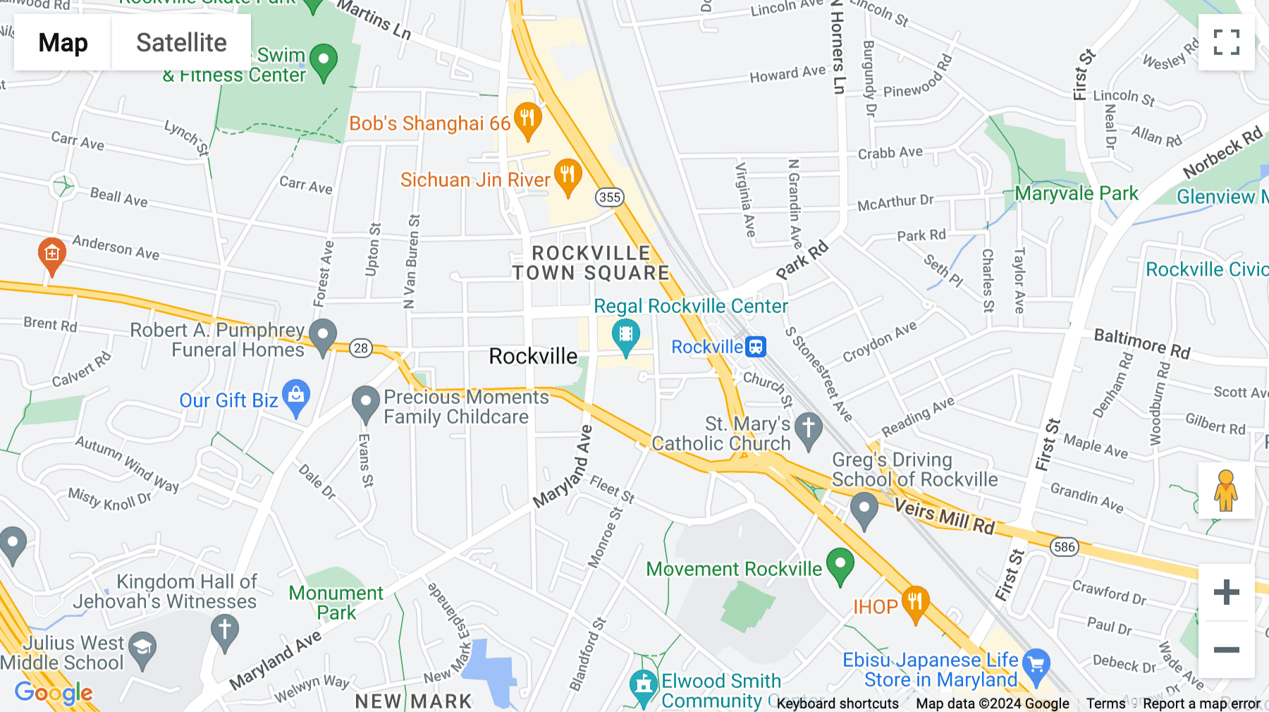 Click for interative map of 199 E. Montgomery Avenue, Suite 100, Rockville, Maryland, Rockville