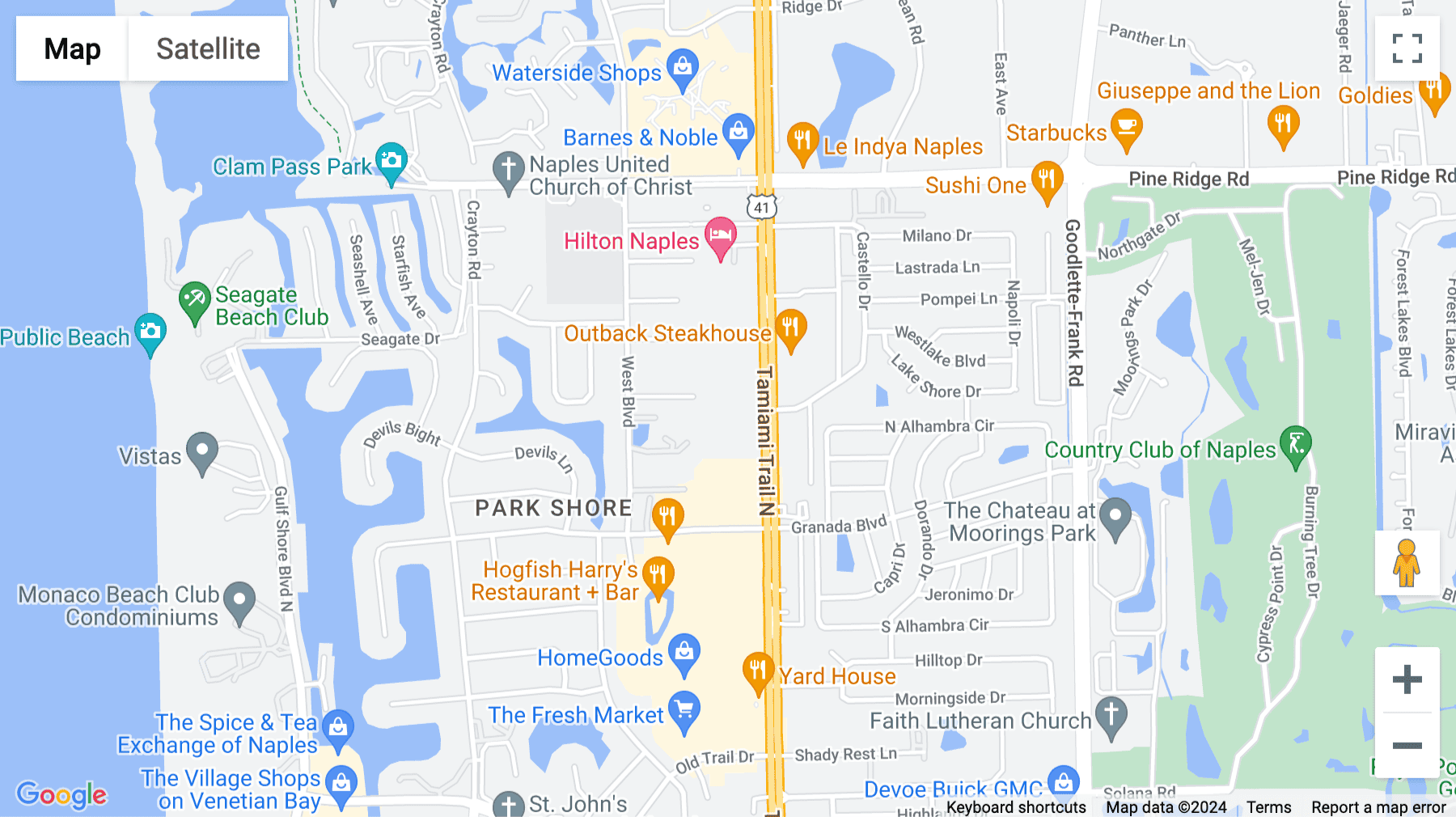 Click for interative map of 4851 Tamiami Trail North, Suite 200, Naples, Florida, Naples