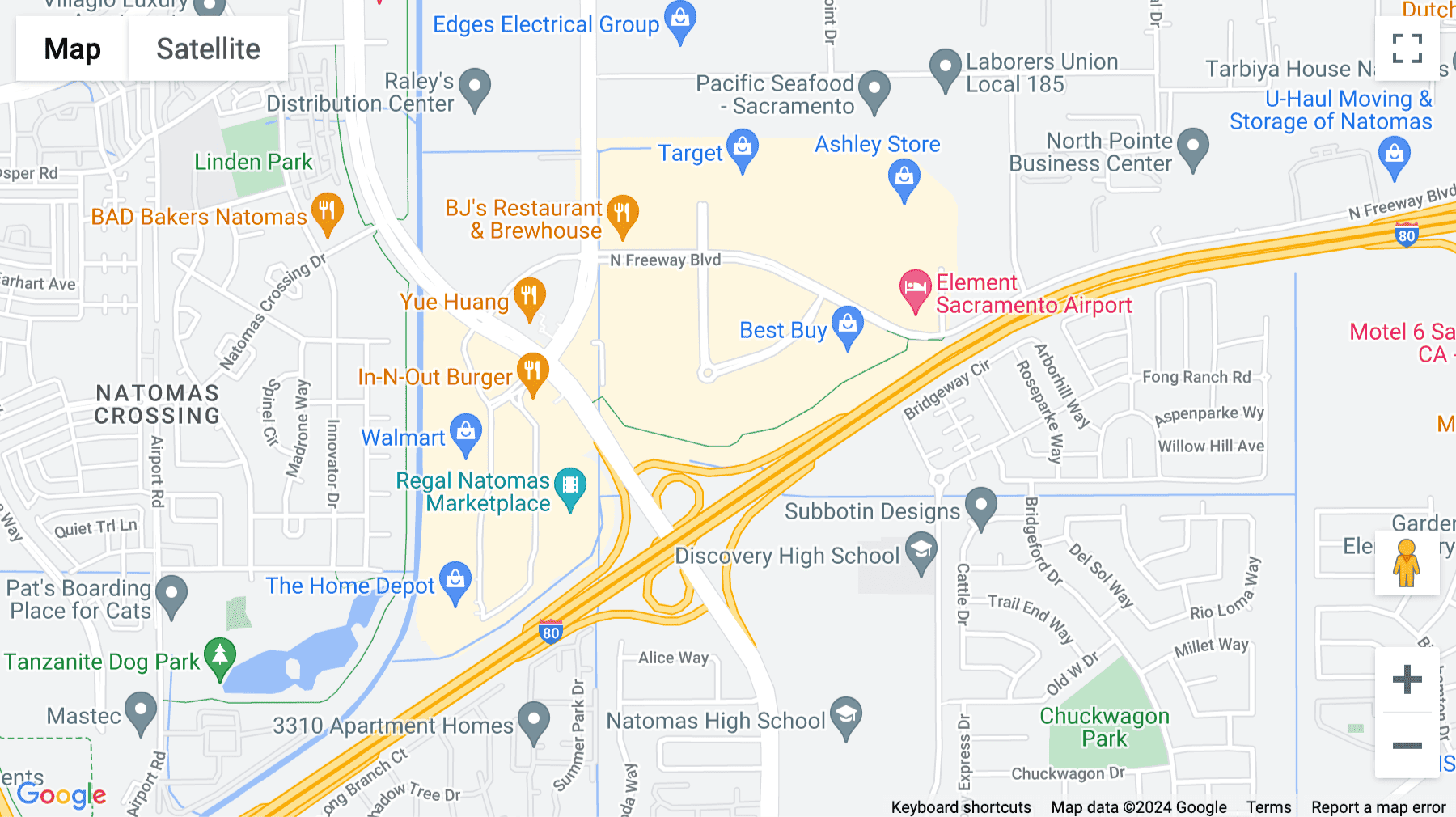 Click for interative map of 180 Promenade Circle, Suite 300, Sacramento, California, Sacramento