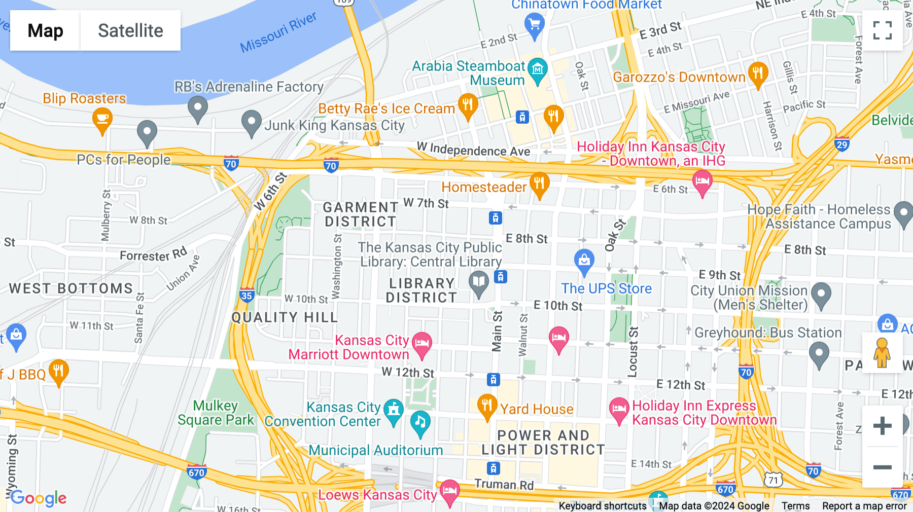 Click for interative map of 107 W. 9th Street, 2nd Floor, Kansas City, Missouri, Kansas City