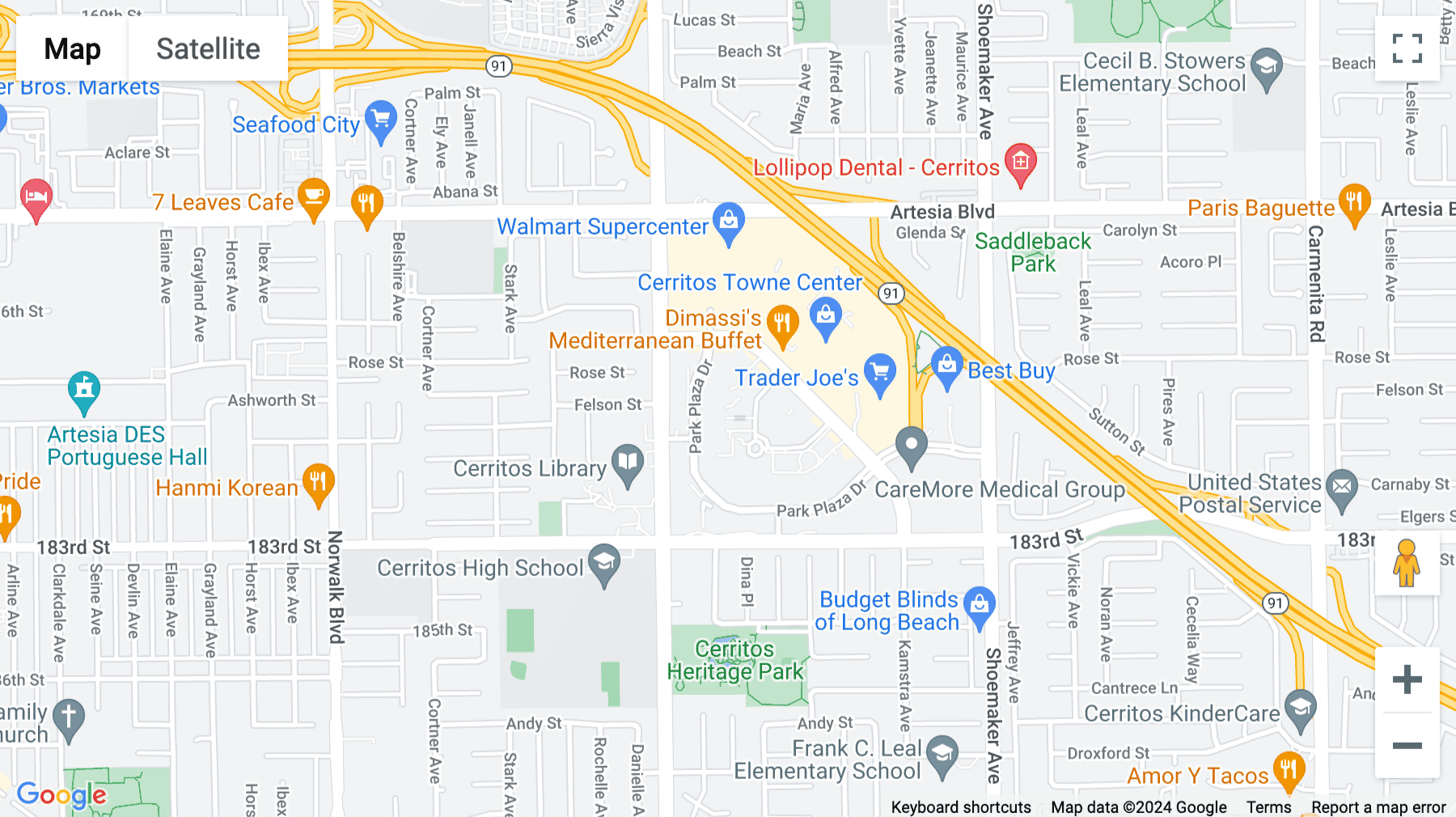 Click for interative map of 17777 Center Court Drive, Suite 600, Cerritos, Cerritos