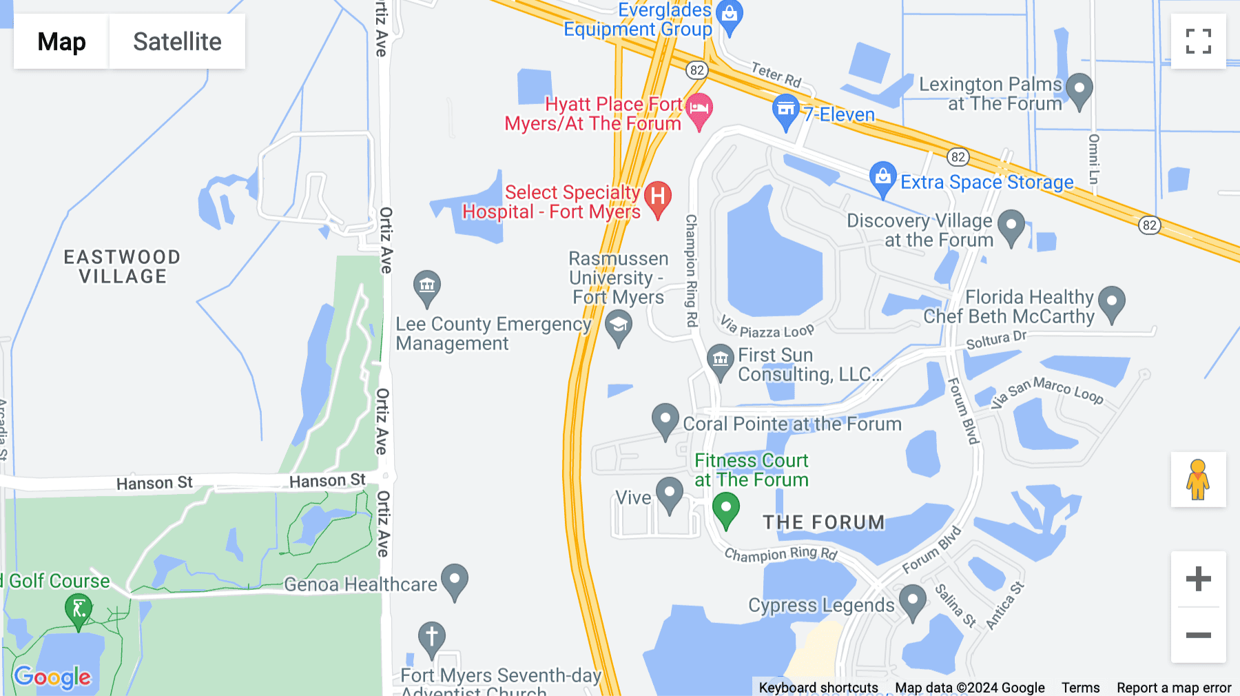 Click for interative map of 9160 Forum Corporate Parkway, Suite 350, Ft. Myers, Florida, Fort Myers