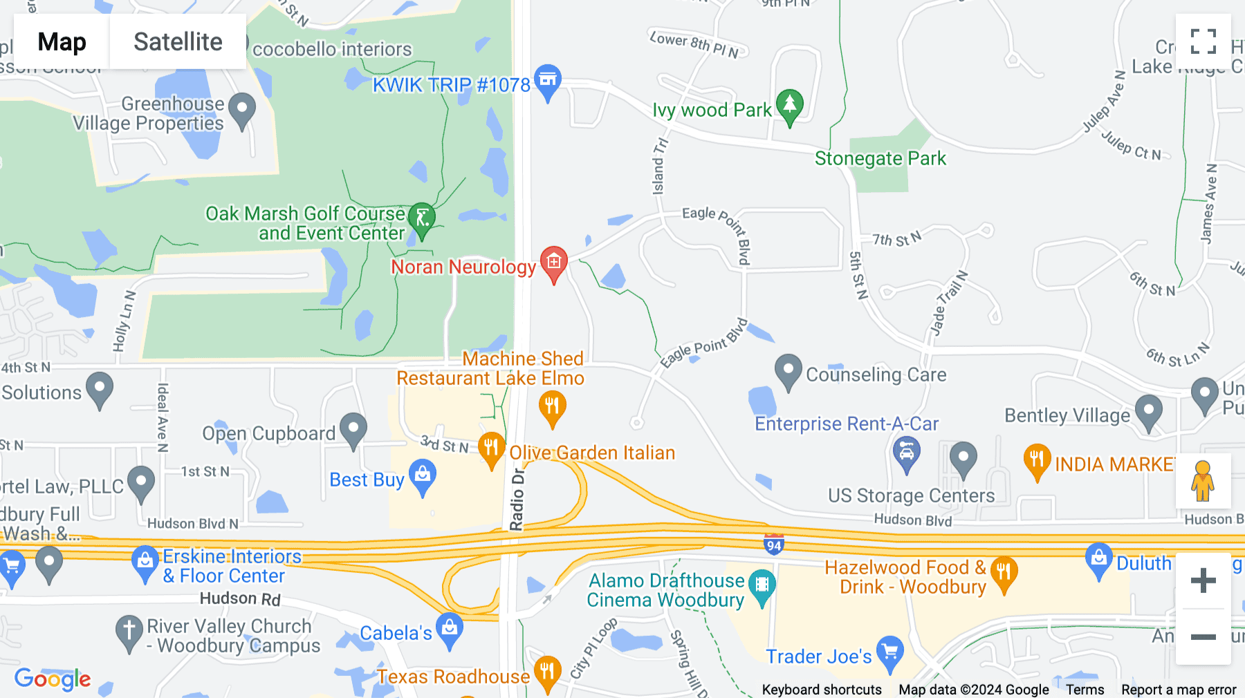 Click for interative map of 8530 Eagle Point Blvd., Suite 100, Lake Elmo, Woodbury, Minnesota, Woodbury