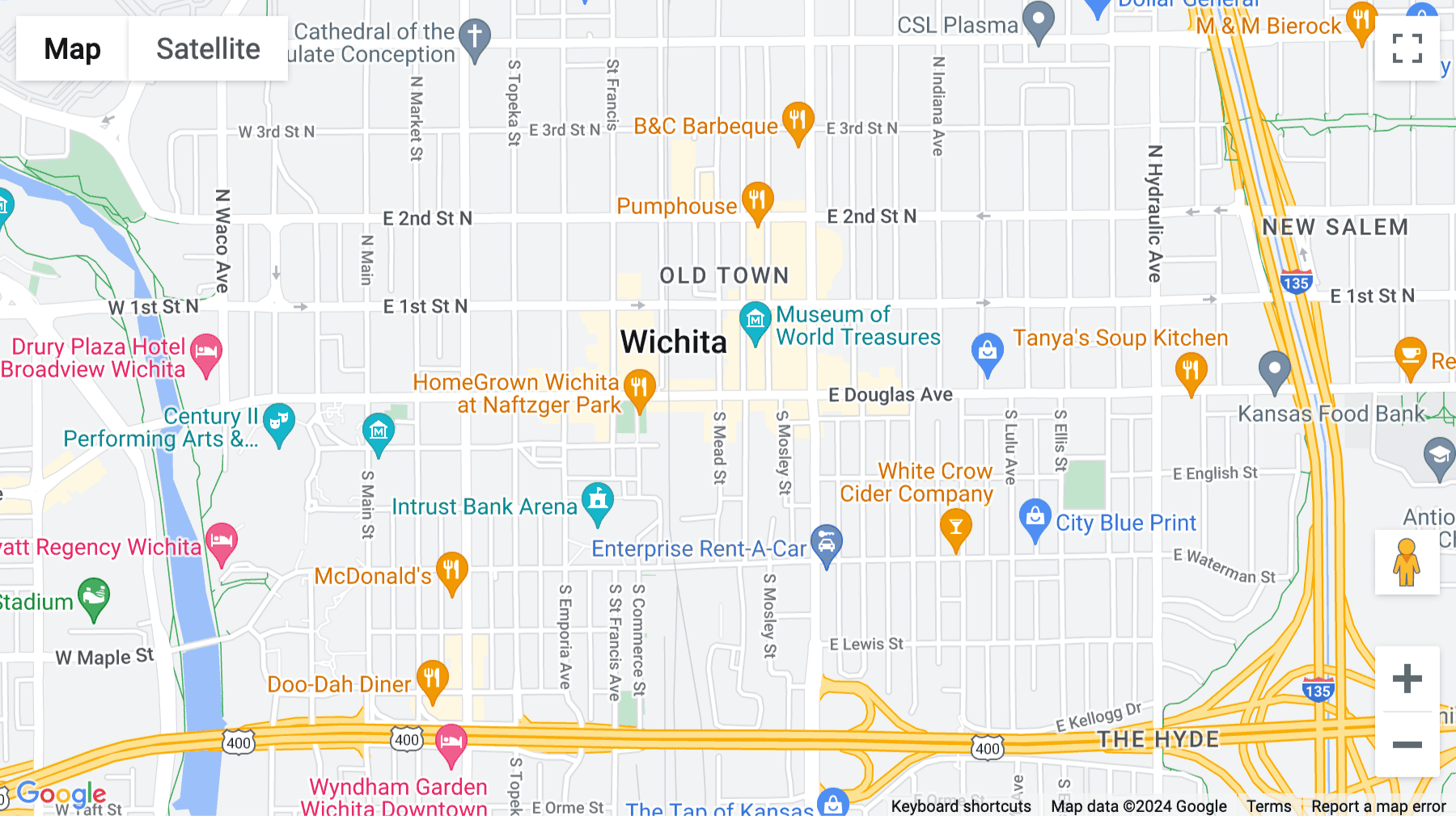 Click for interative map of 801 E. Douglas Avenue, 2nd Floor, Wichita, Kansas, Wichita