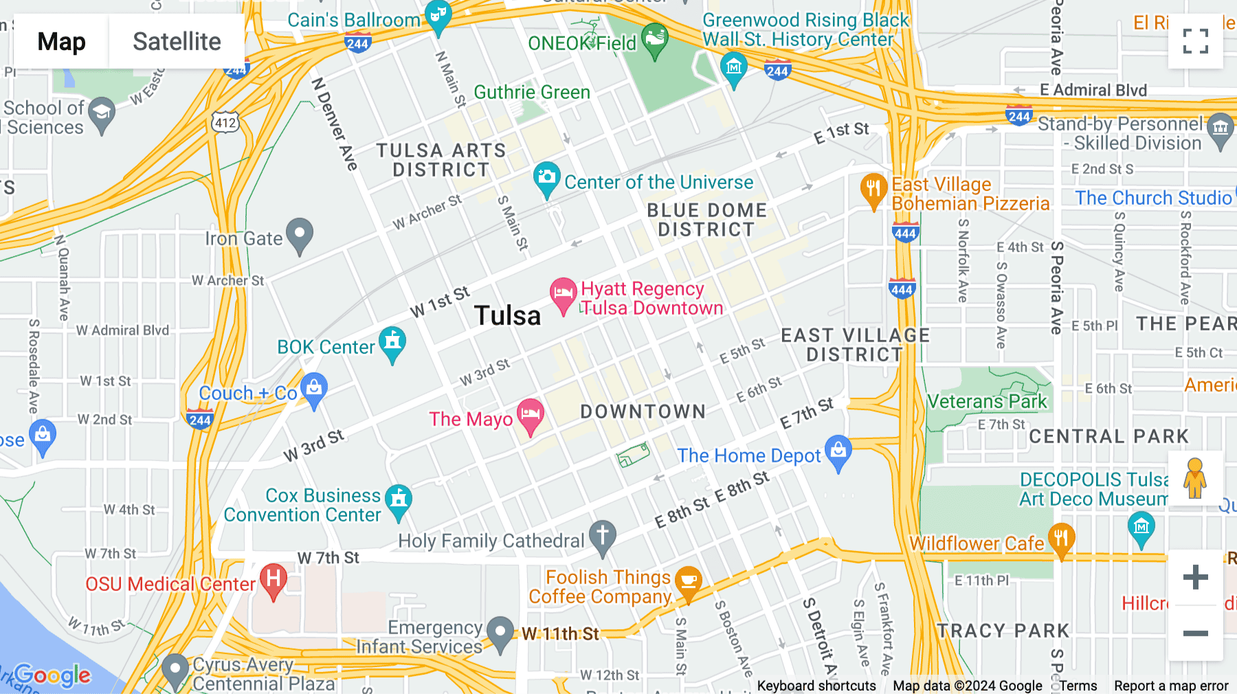 Click for interative map of 321 S. Boston, Suite 300, Tulsa, Oklahoma, Tulsa