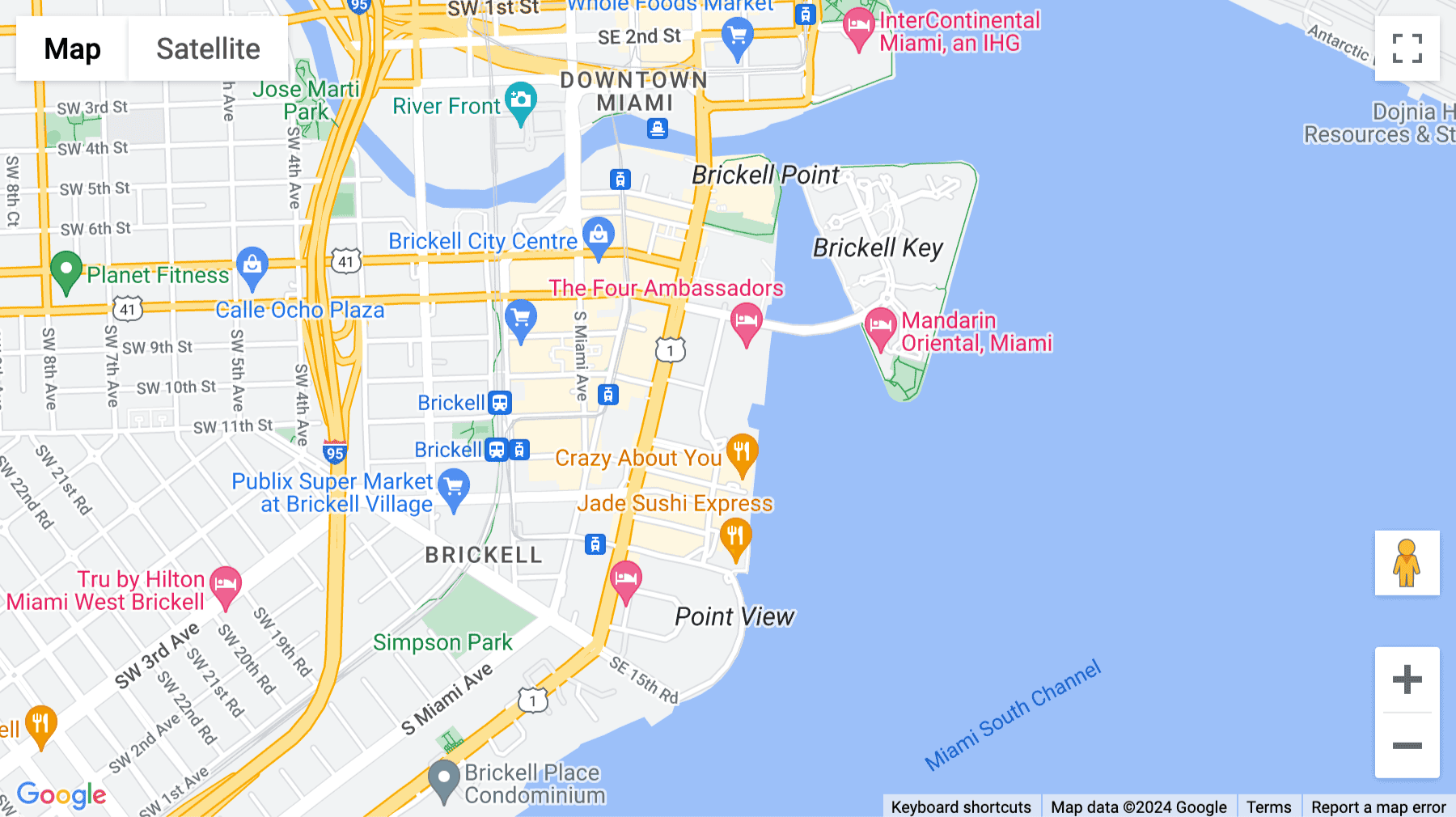 Click for interative map of 1001 Brickell Bay, Suite 2701, Brickell, Miami, Florida, Miami