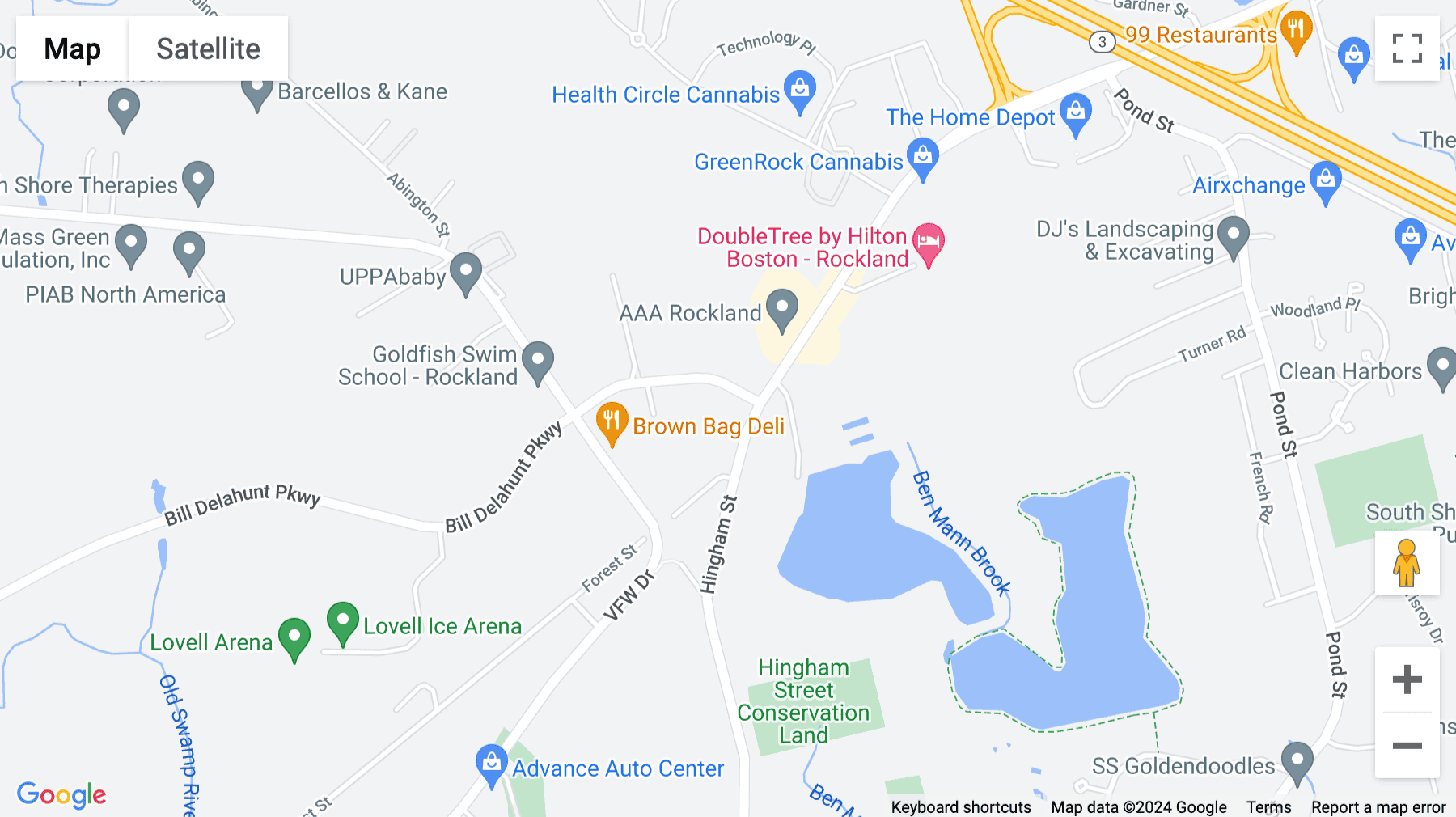 Click for interative map of 800 Hingham Street, Rockland, Massachusetts, Rockland
