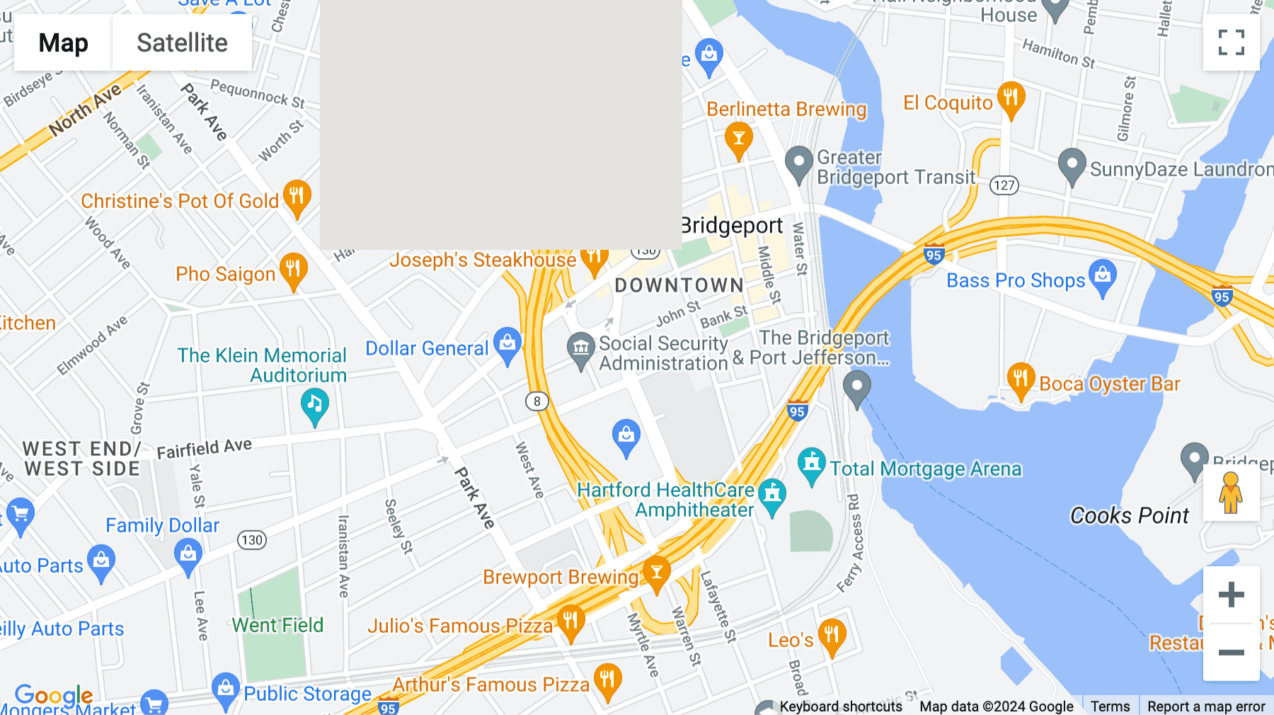 Click for interative map of 1000 Lafayette Blvd., 11th Floor, Bridgeport, Connecticut, Bridgeport