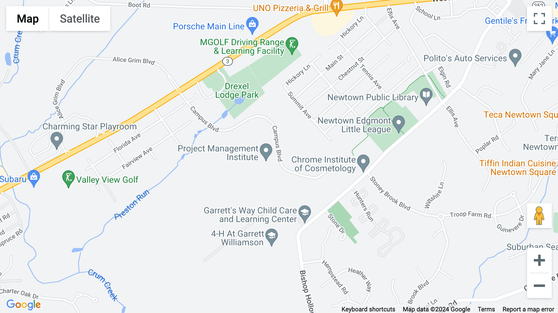 Click for interative map of 18 Campus Blvd., Suite 100, Newtown Square, Pennsylvania, Newtown