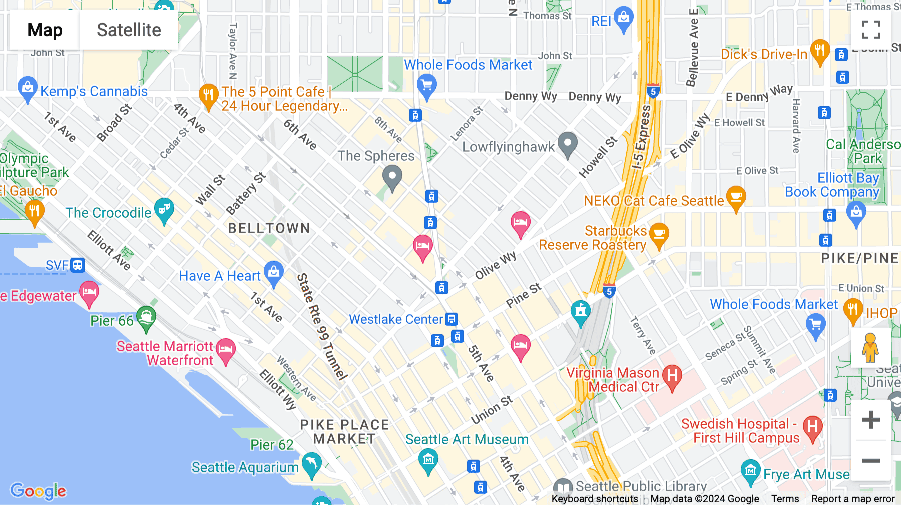 Click for interative map of Suites 300 & 400, 600 Stewart Street, Seattle, Washington, Seattle