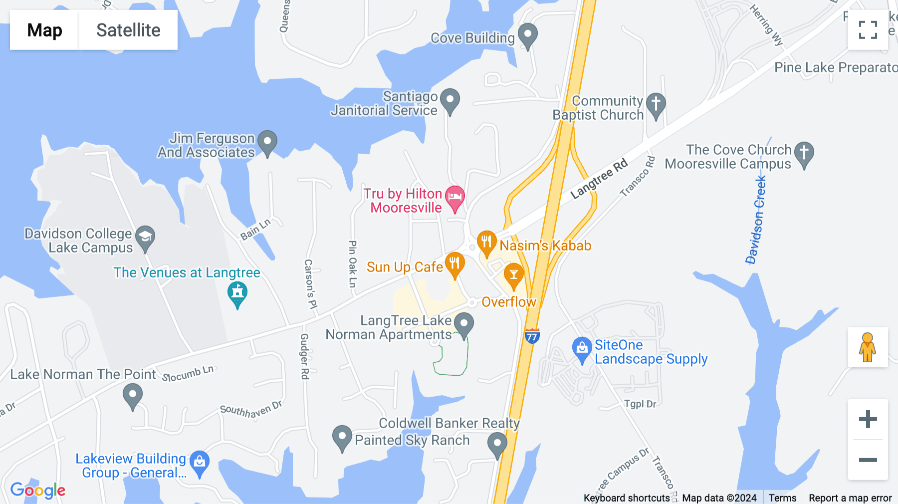 Click for interative map of 106 Langtree Village Drive, Suite 300, Mooresville, North Carolina, Mooresville