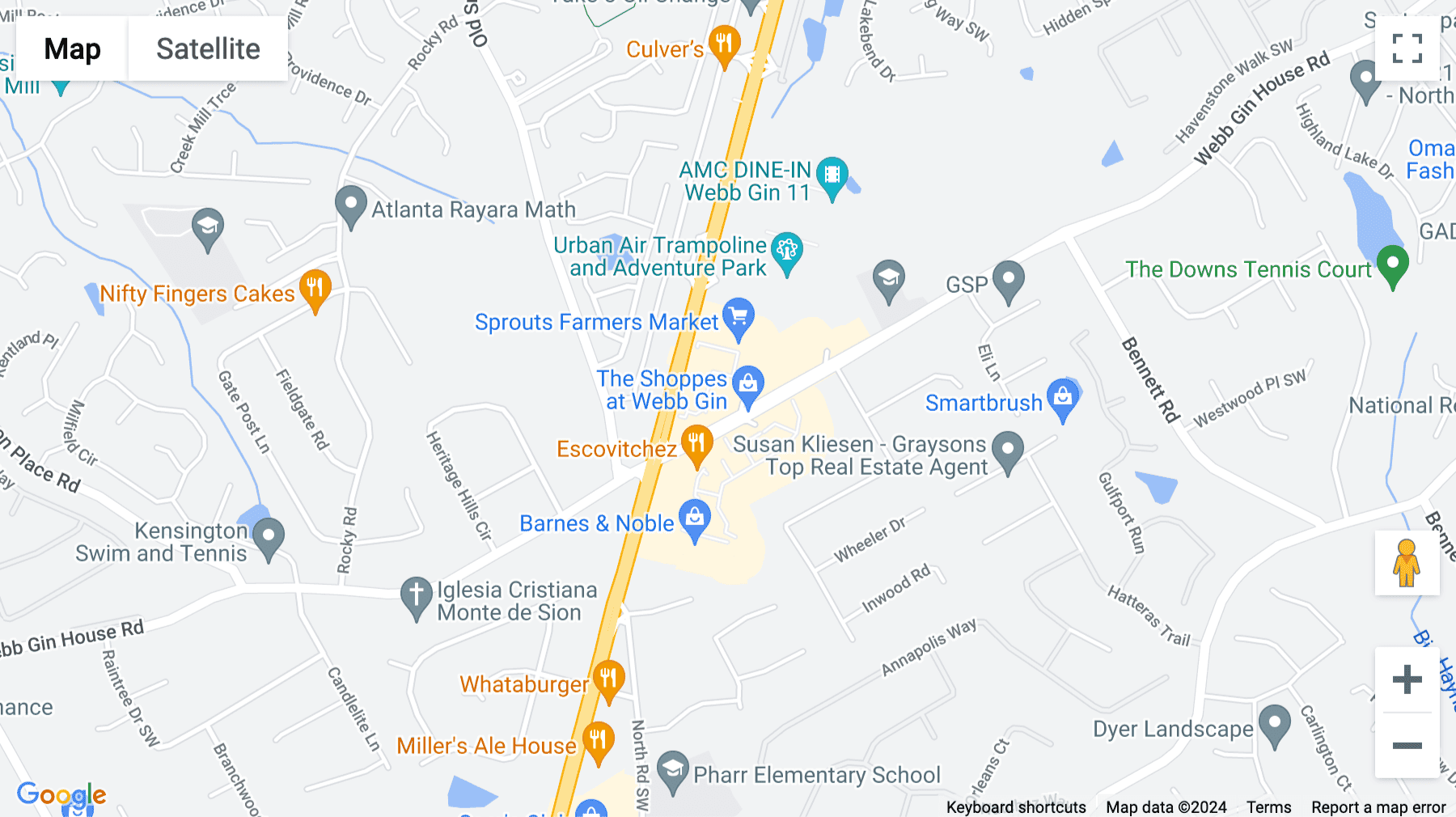 Click for interative map of Shoppes at Webb Gin, 1350 Scenic Highway, Suite 266, Lawrenceville, Georgia, Snellville
