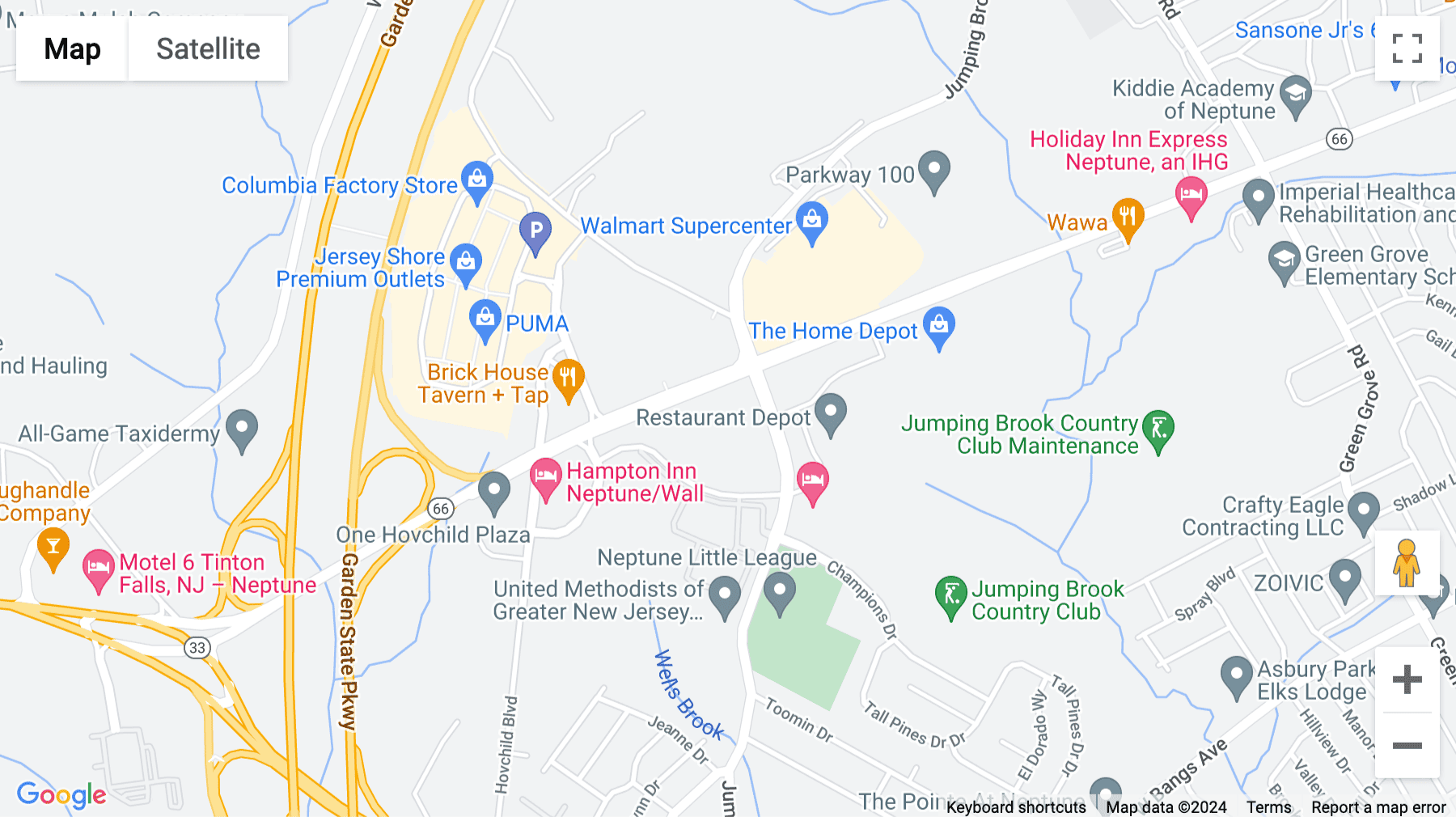Click for interative map of 3600 Route 66, Suite 100, Neptune City, NJ, Neptune, New Jersey, Neptune