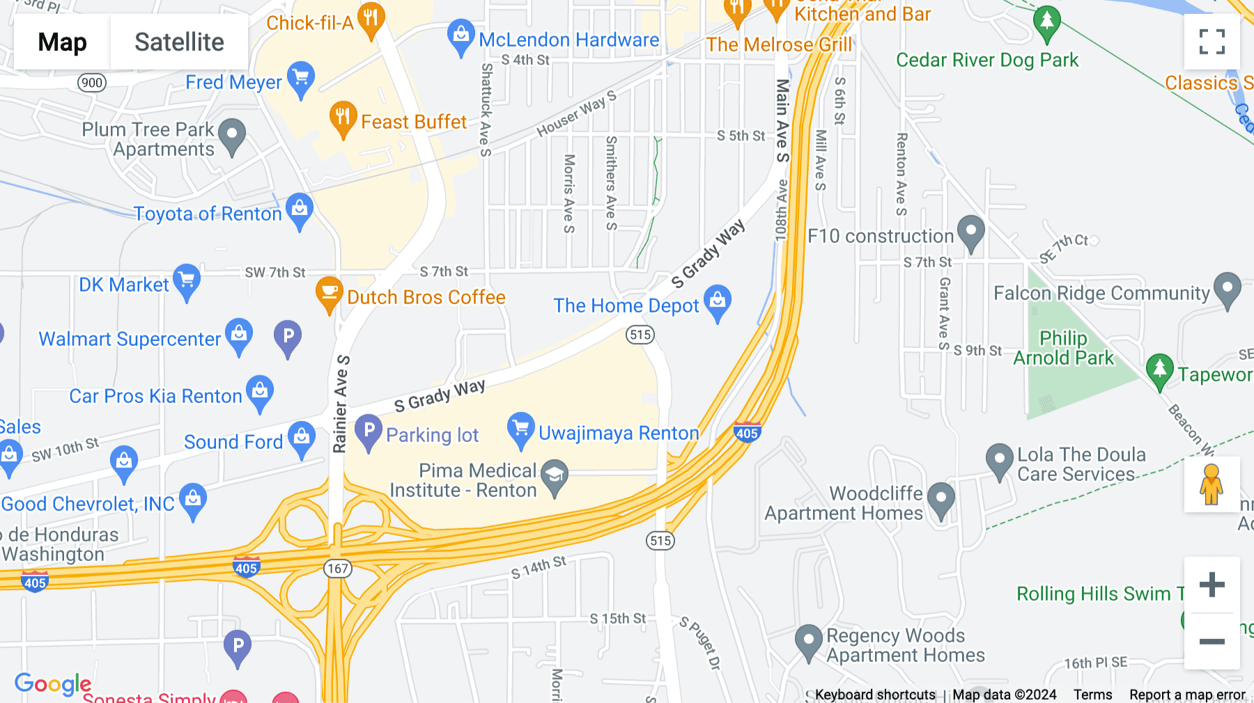 Click for interative map of Triton Towers Three, 707 S. Grady Way, Suite 600, Renton