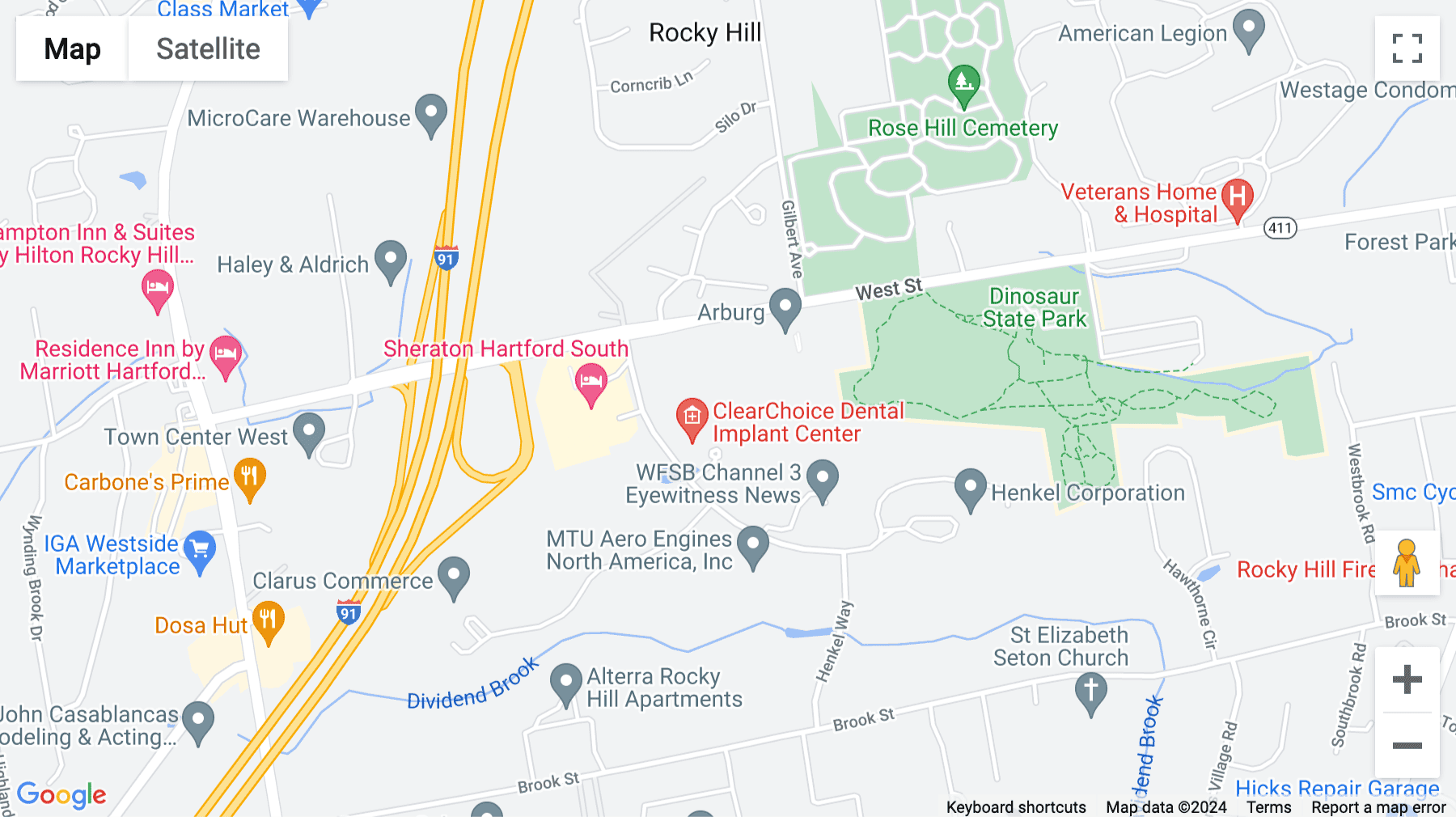Click for interative map of Corporate Ridge, 175 Capital Blvd., 4th Floor, Rocky Hill, Connecticut, Rocky Hill