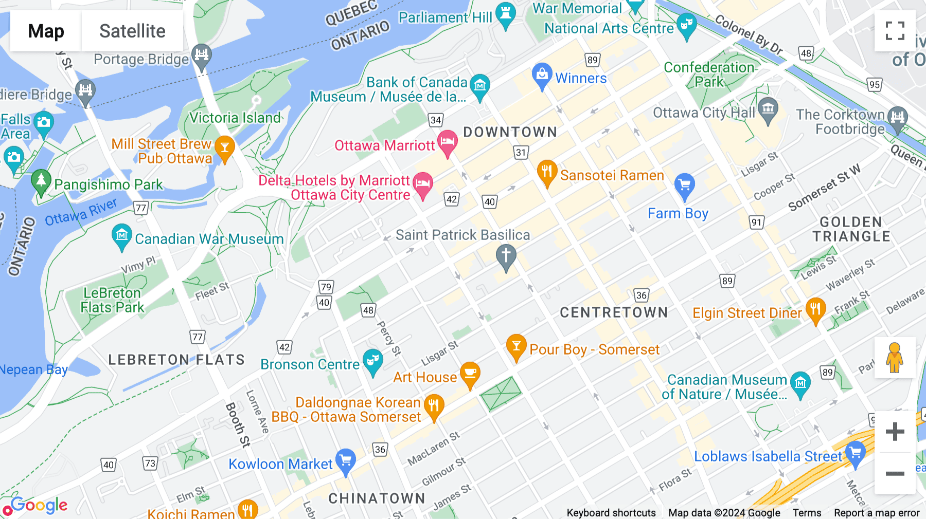 Click for interative map of 440 Laurier Ave. West, Suite 200, Ottawa, Ottawa