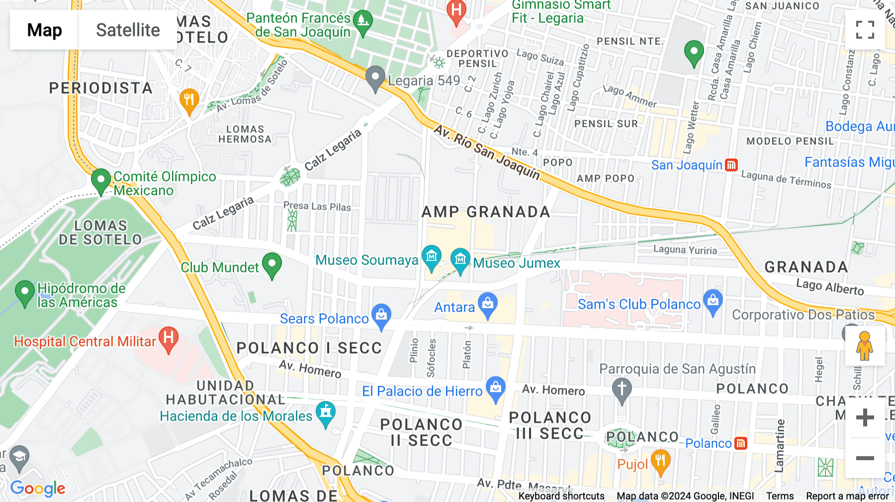 Click for interative map of Calle Lago Zurich 245, Miguel Hidalgo, Ampliación, Granada, 11529, Ciudad de México, Distrito Federal, Mexico City