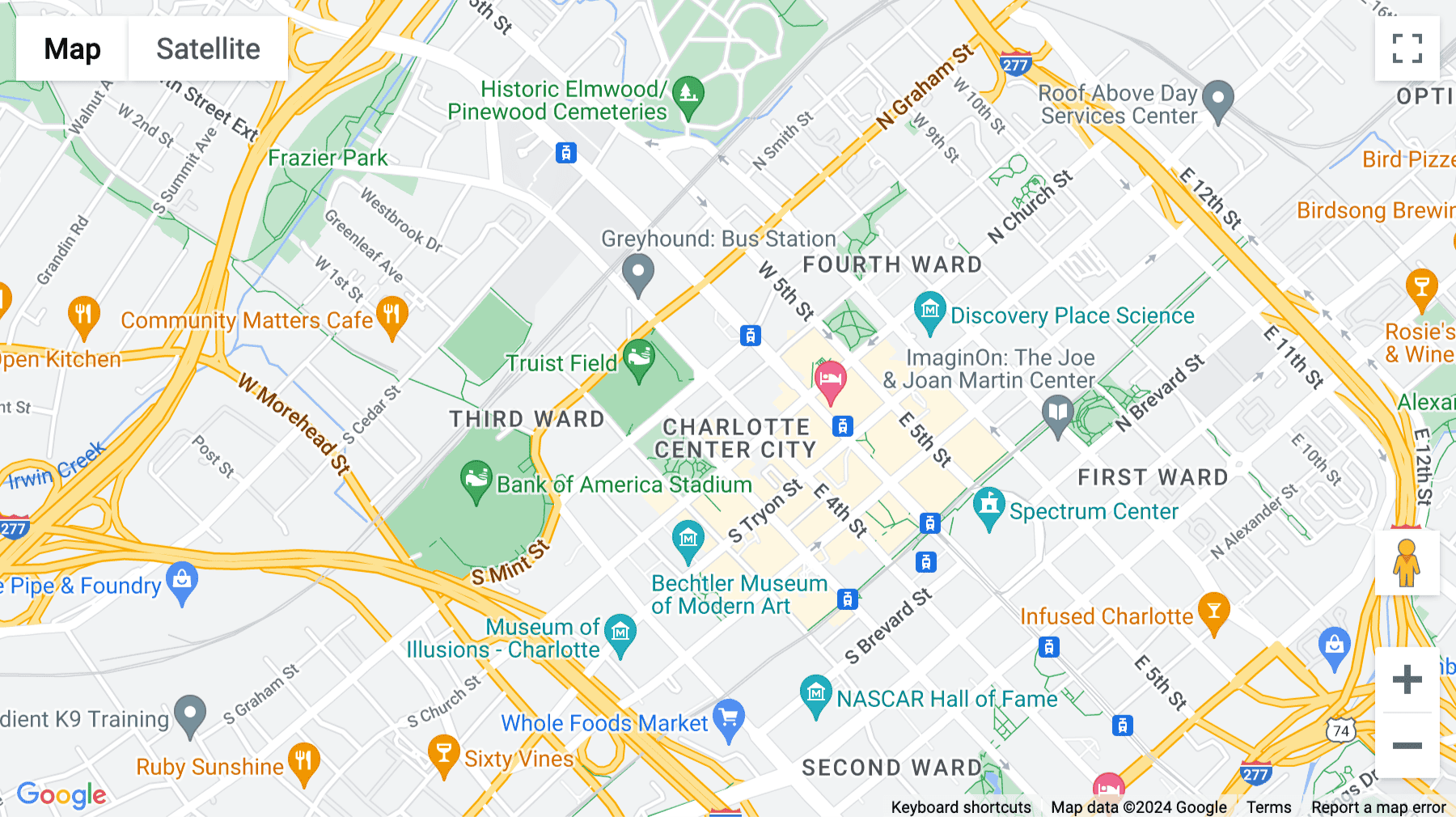 Click for interative map of 227 W. 4th Street, Charlotte, North Carolina, USA, Charlotte