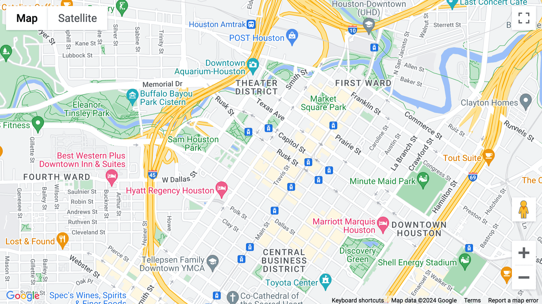 Click for interative map of 720 Rusk Street, Houston, Texas, USA, Houston