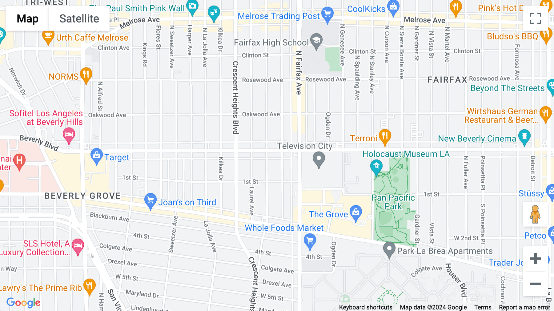 Click for interative map of 7966 Beverly Boulevard, Los Angeles, CA 90048, California, USA, Los Angeles