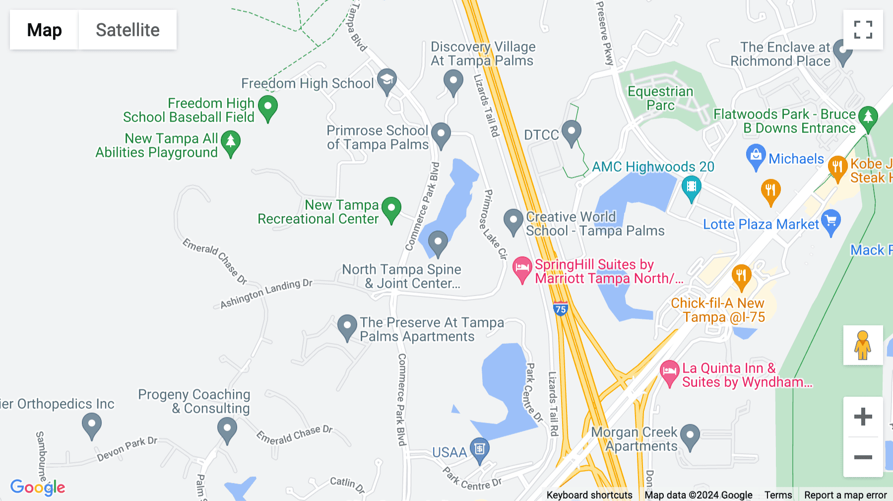 Click for interative map of 17427 Bridge Hill Court, Tampa, Florida, USA, Tampa