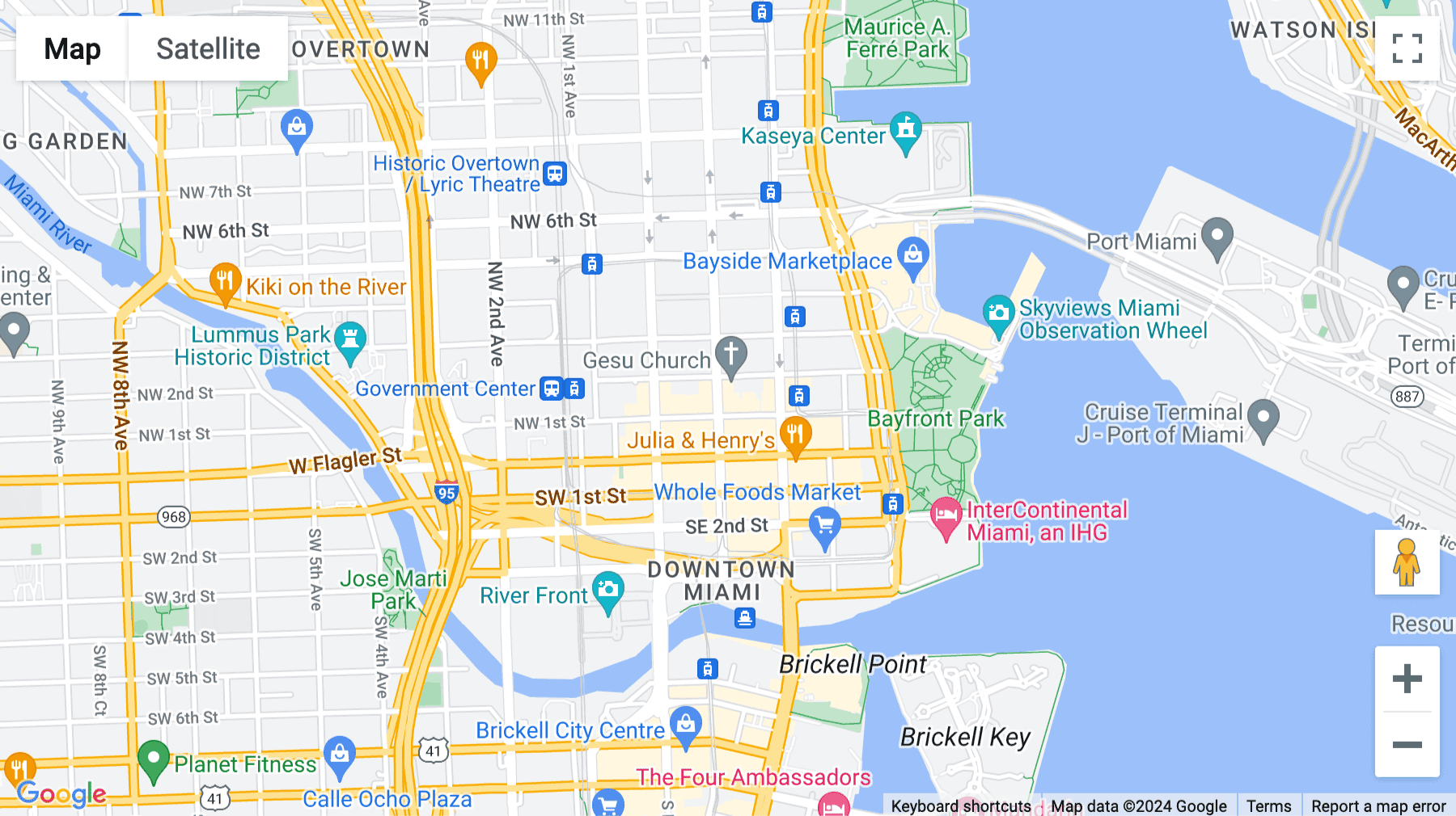 Click for interative map of 111 NE 1st Street, 8th Floor, Miami