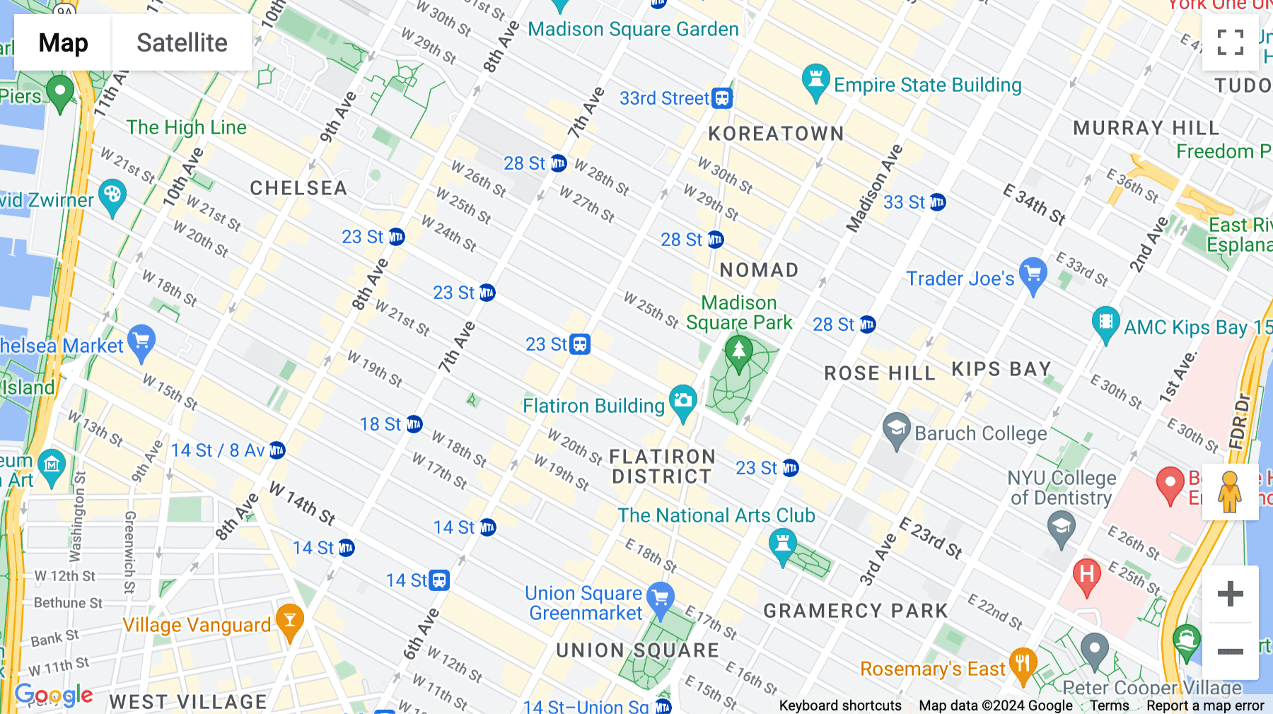 Click for interative map of 43 W 23rd St, New York, New York