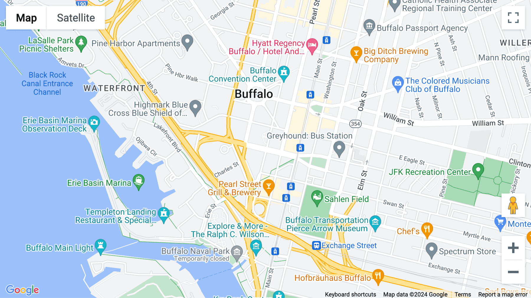 Click for interative map of 33 Church Street, Buffalo, Buffalo