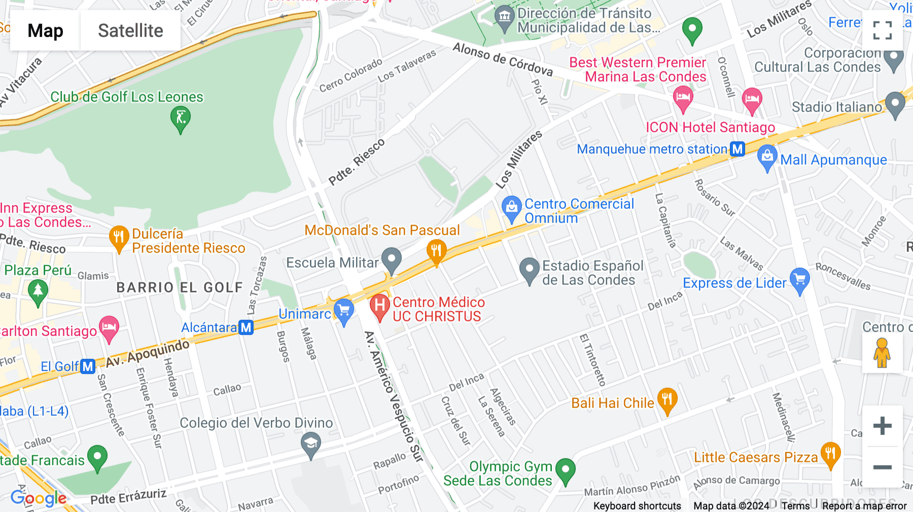 Click for interative map of Apoquindo 4700, piso 11, Las Condes, Santiago