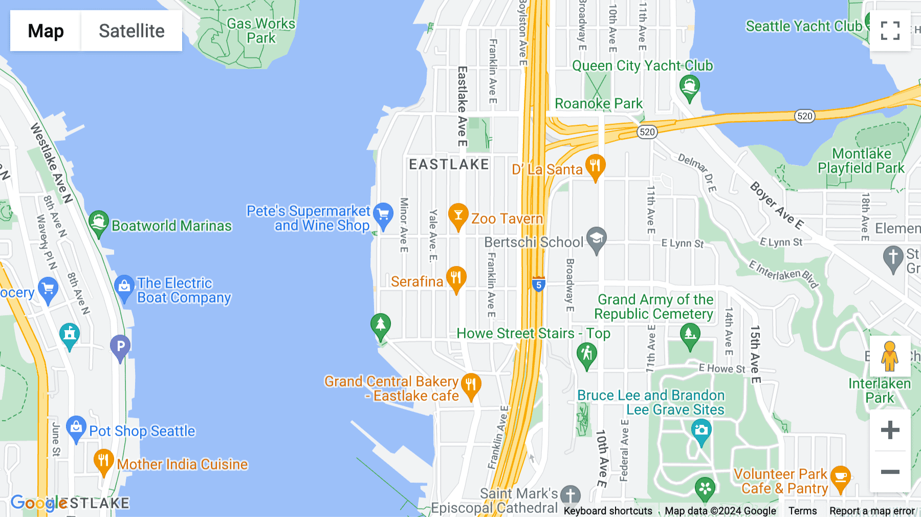 Click for interative map of 2226 EASTLAKE AVE E, Seattle