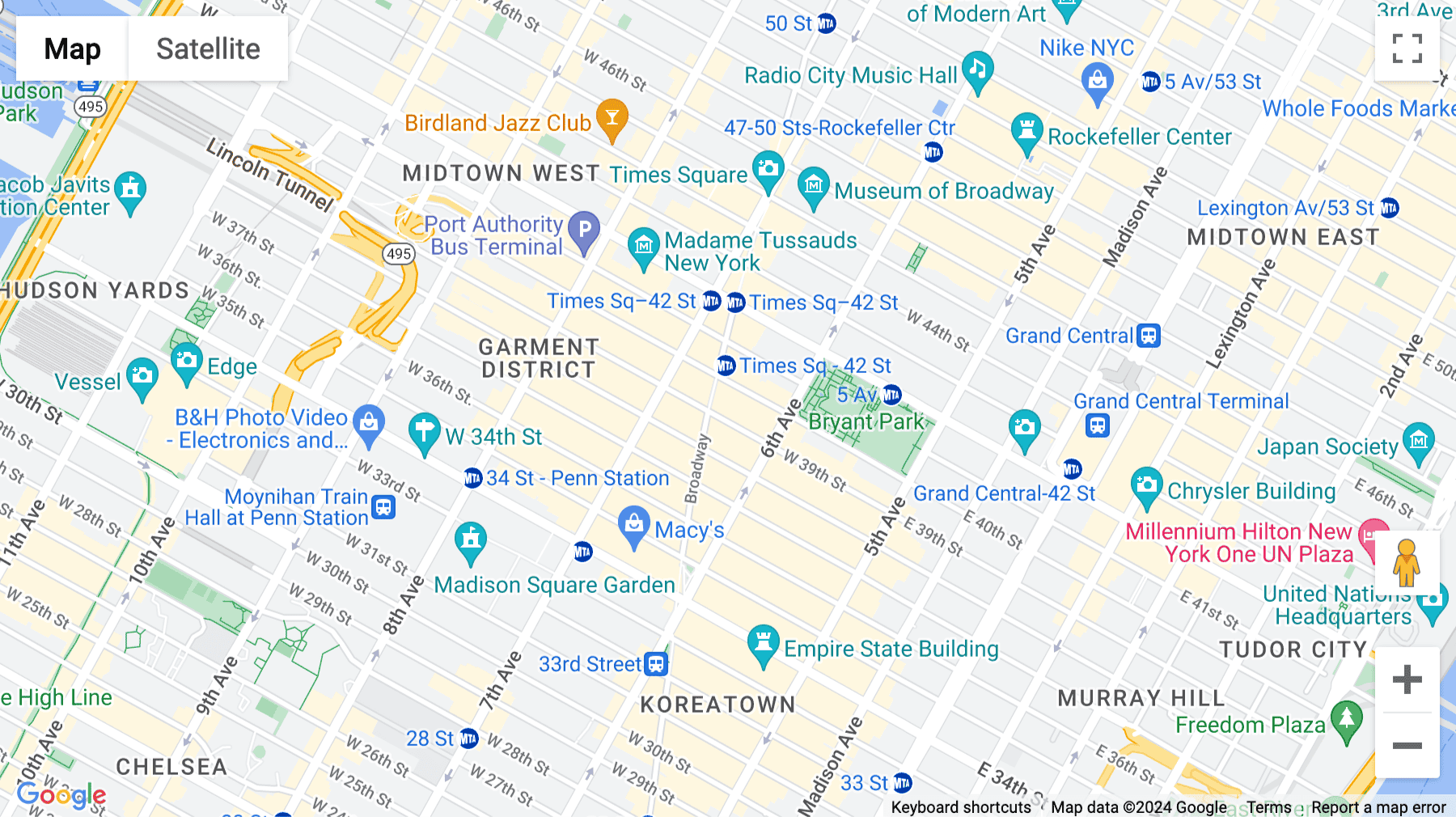 Click for interative map of 1412 Broadway, 21st Floor, New York