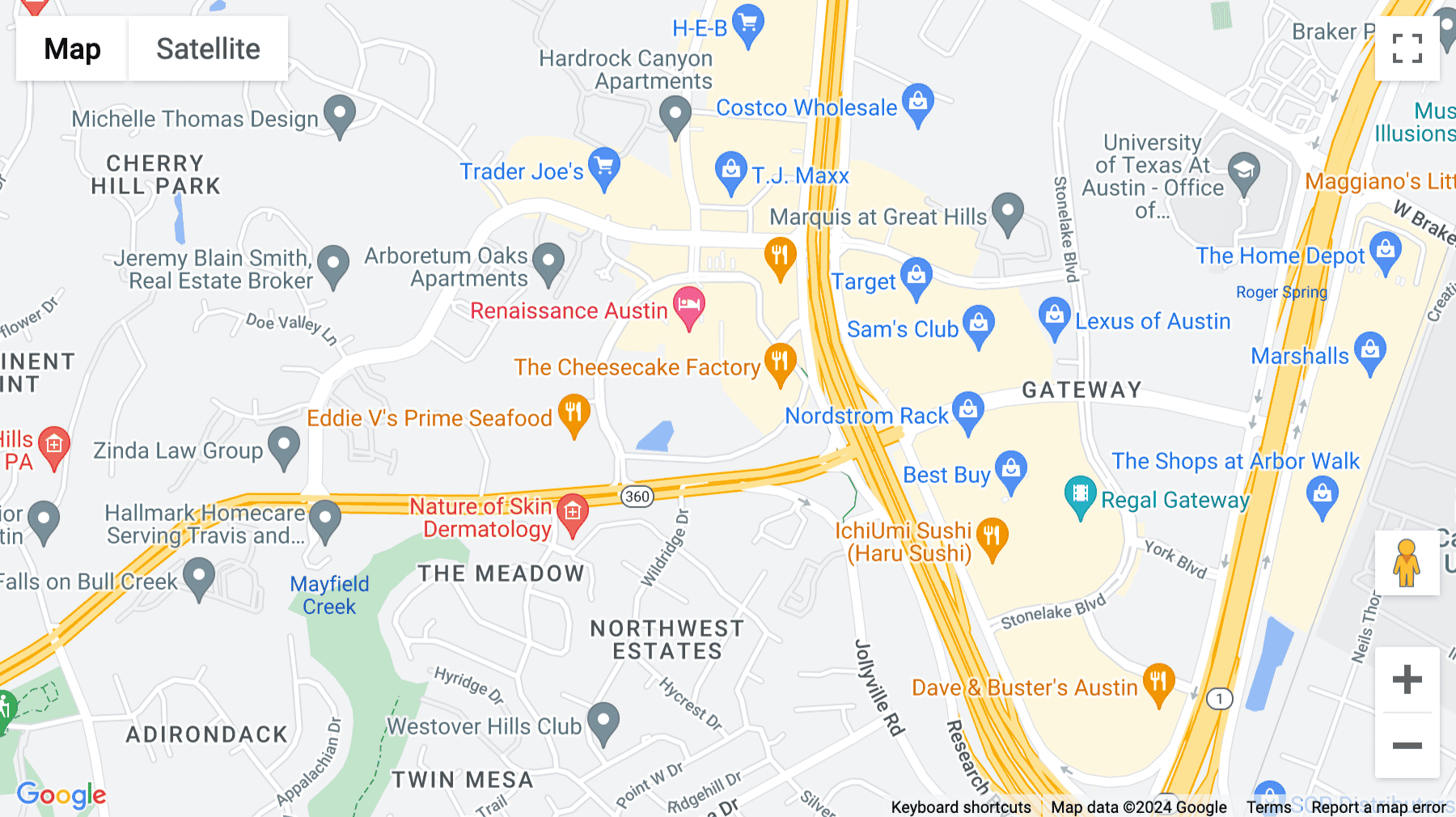 Click for interative map of 9442 Capitol of Texas Highway North, Suite 500, Arboretum Plaza, Austin