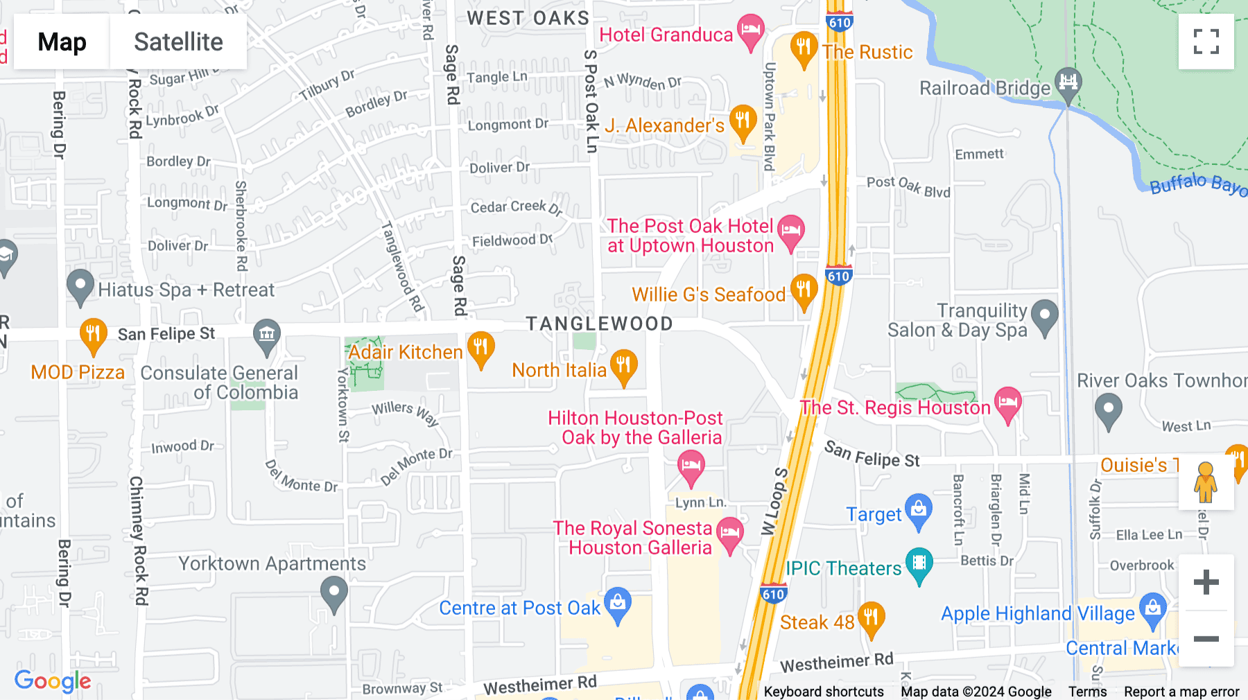 Click for interative map of 1700 Post Oak Boulevard, 2 BLD Place, Suite 600, Houston