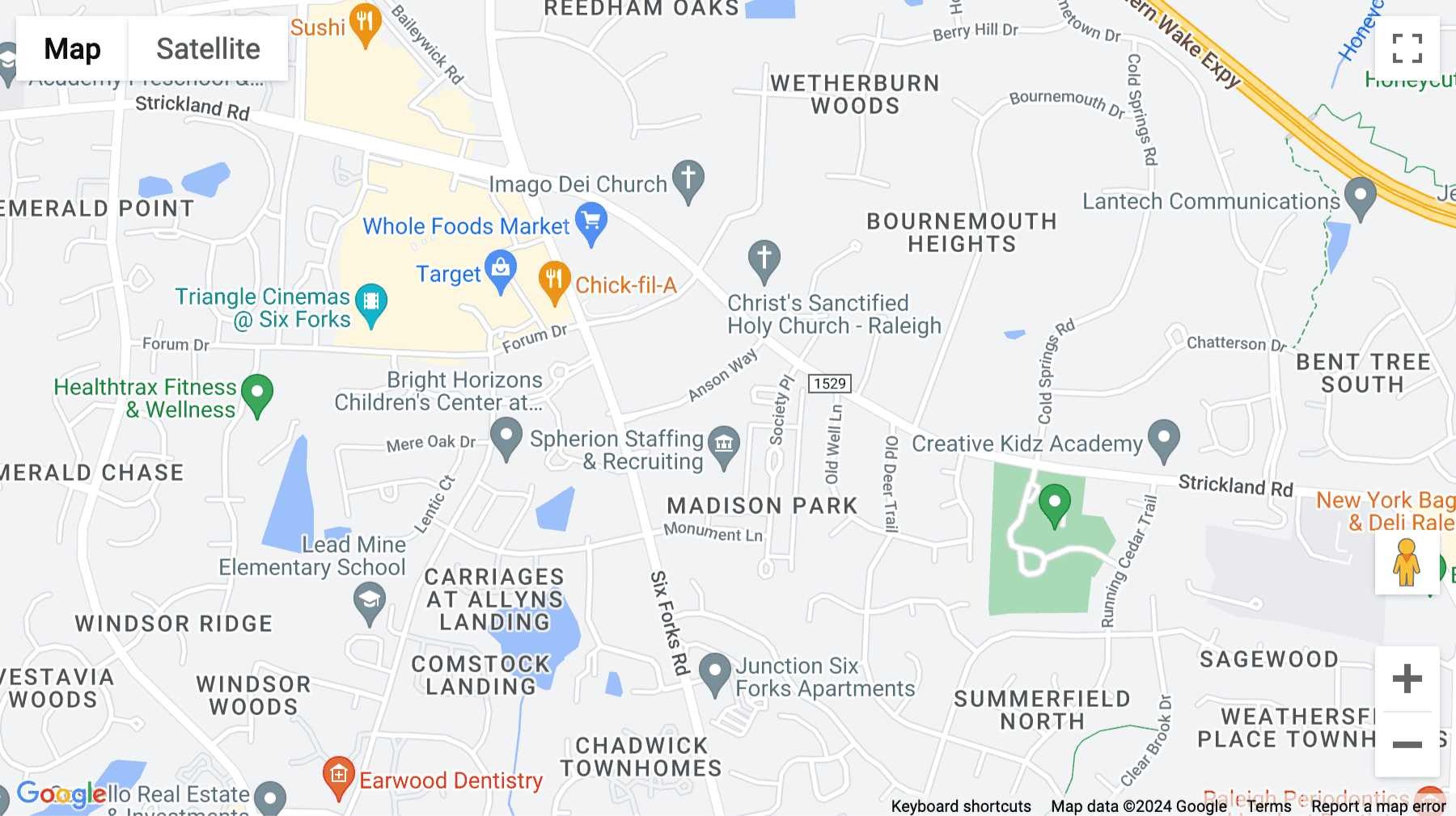 Click for interative map of 9121 Anson Way, Suite 200, Raleigh