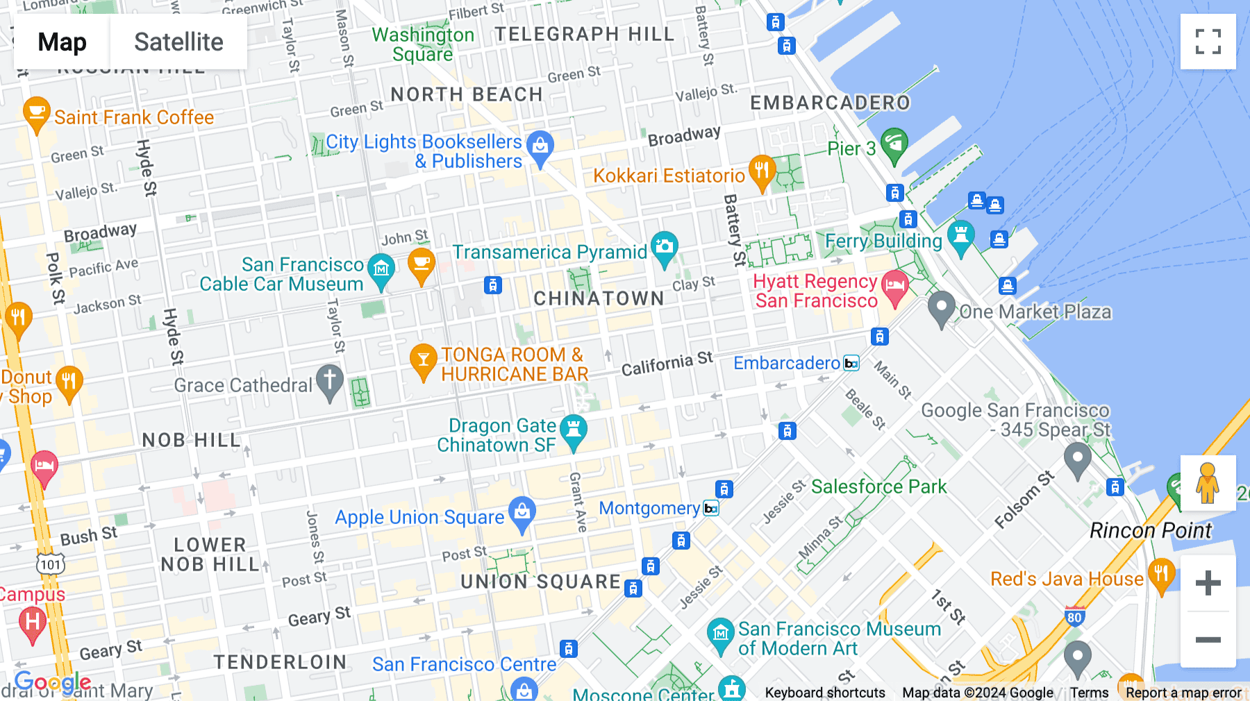 Click for interative map of 580 California Street, 12th and 16th Floors, 580 California Centre, San Francisco