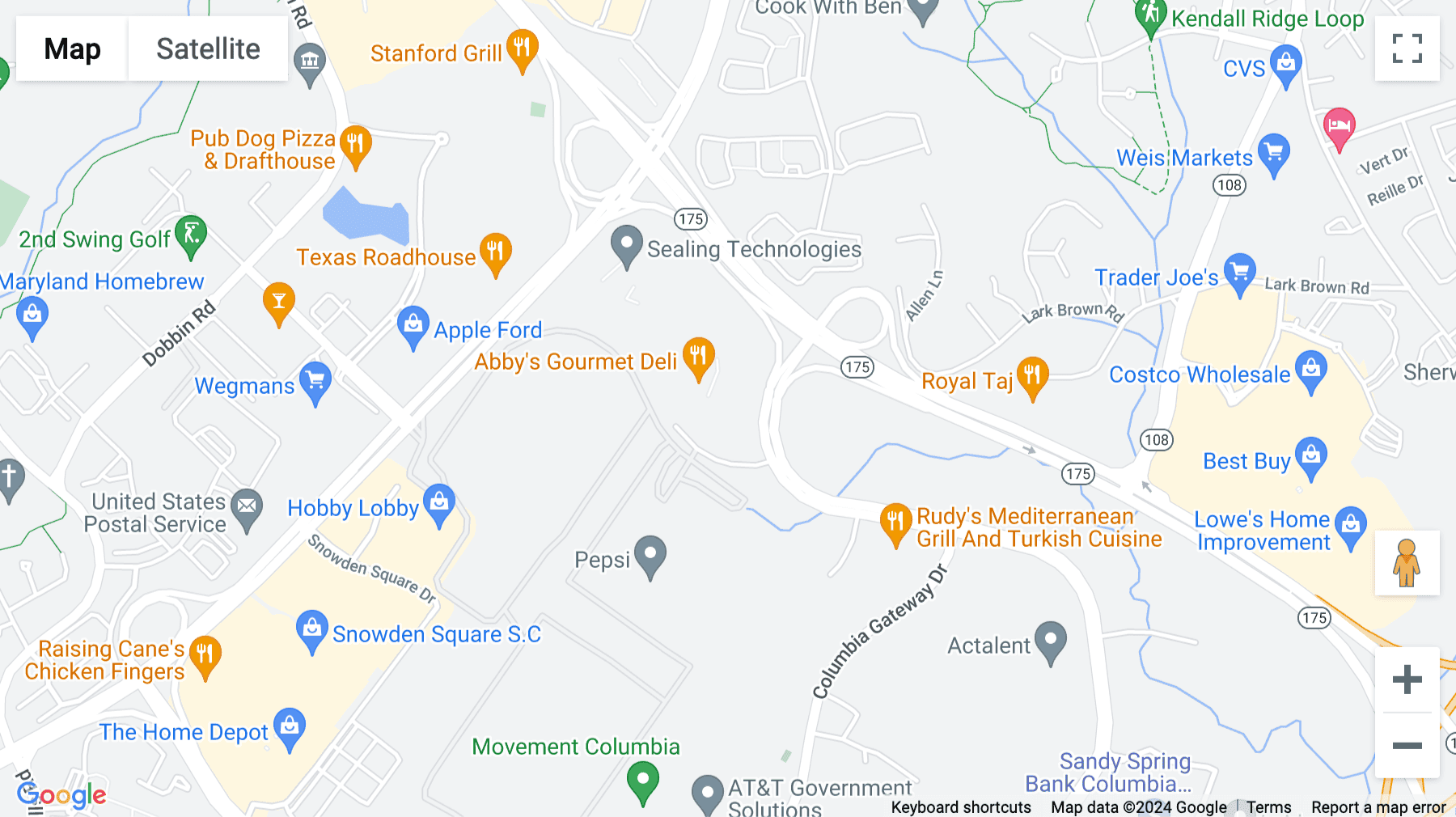 Click for interative map of 6700 Alexander Bell Drive, Suite 200, Gateway, Columbia (Maryland)