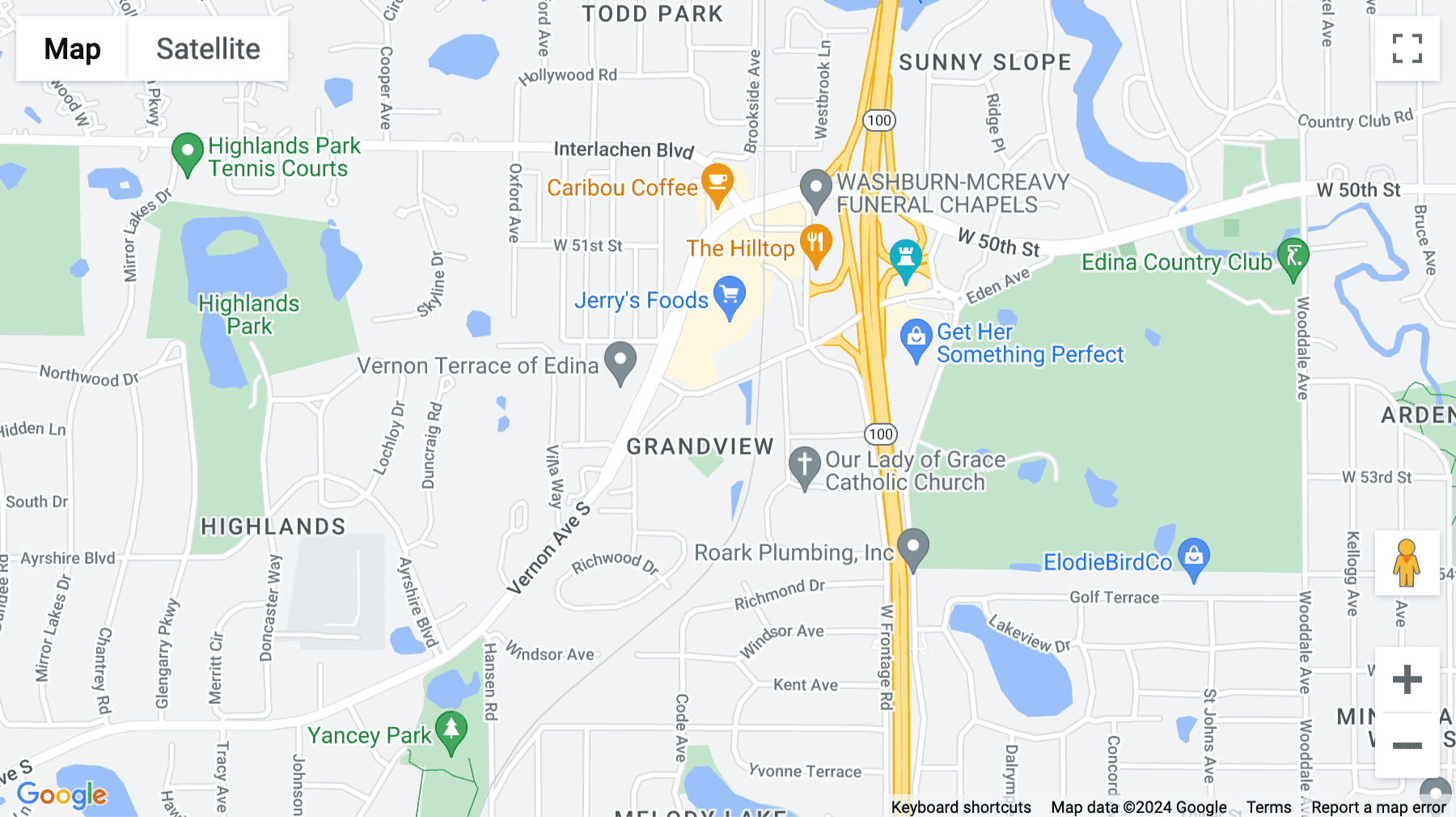 Click for interative map of 5201 Eden Avenue, Suite 300, The Edina Grandview Centre, Edina