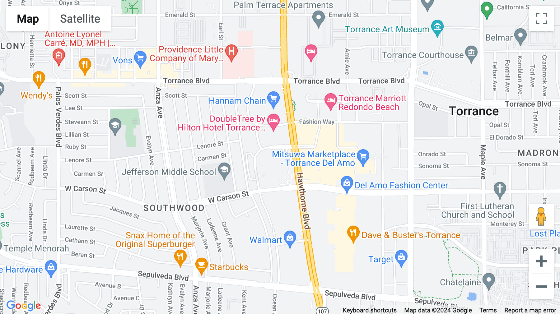 Click for interative map of 21515 Hawthorne Blvd., Suite 200, Del Amo Financial Centre, Torrance