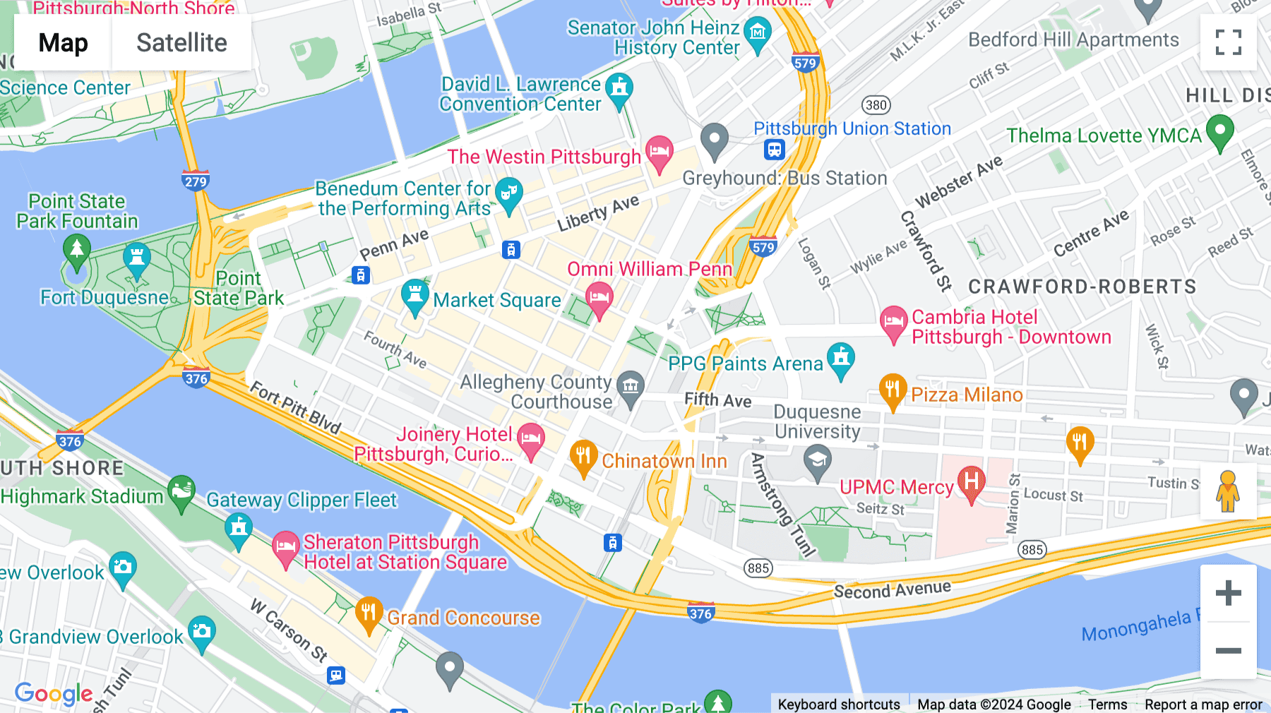 Click for interative map of 500 Grant Street, Suite 2900, Pittsburgh