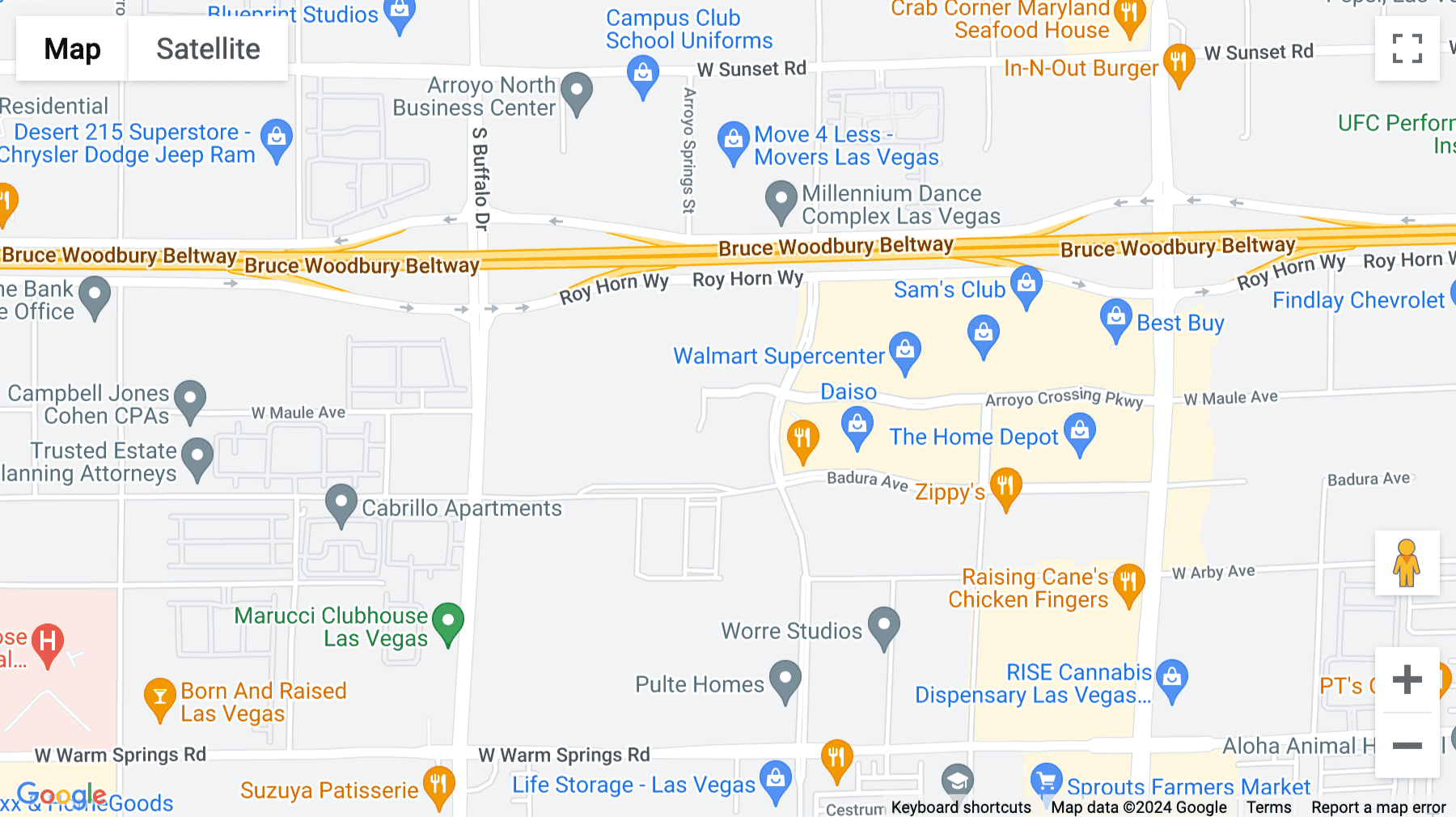 Click for interative map of 7455 Arroyo Crossing, Suite 220, Las Vegas