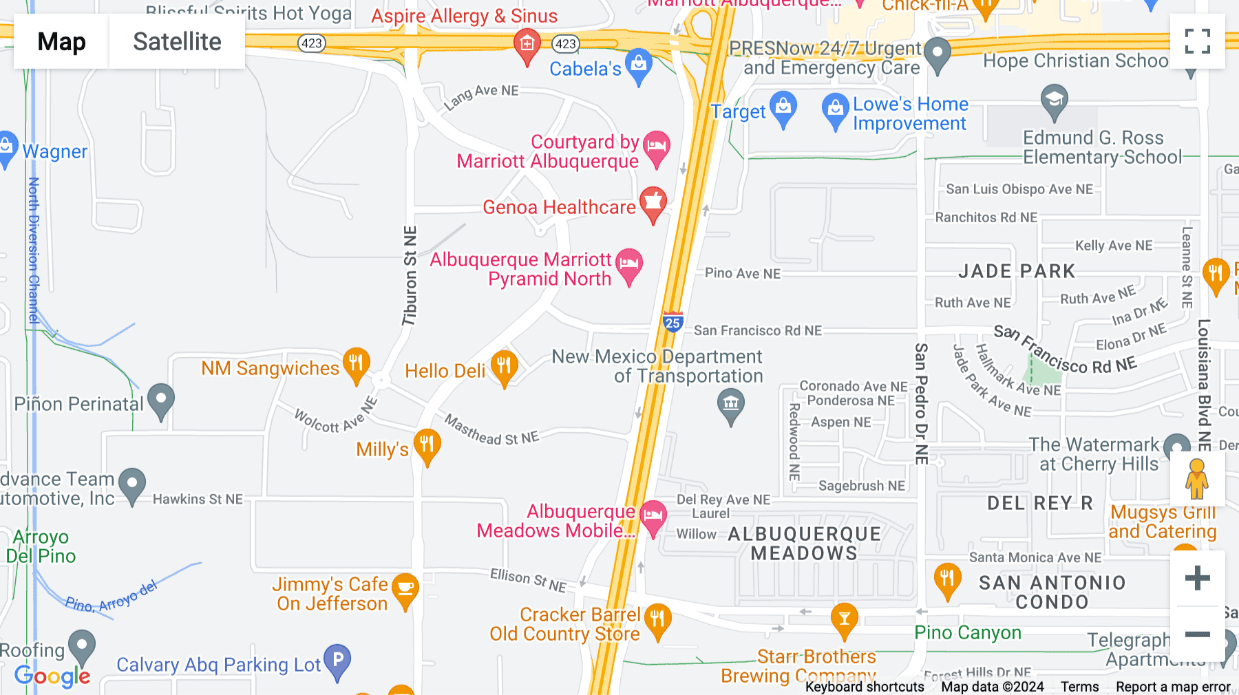 Click for interative map of 100 Sun Avenue N.E., Suite 650, One Sun Plaza Business Centre, Albuquerque