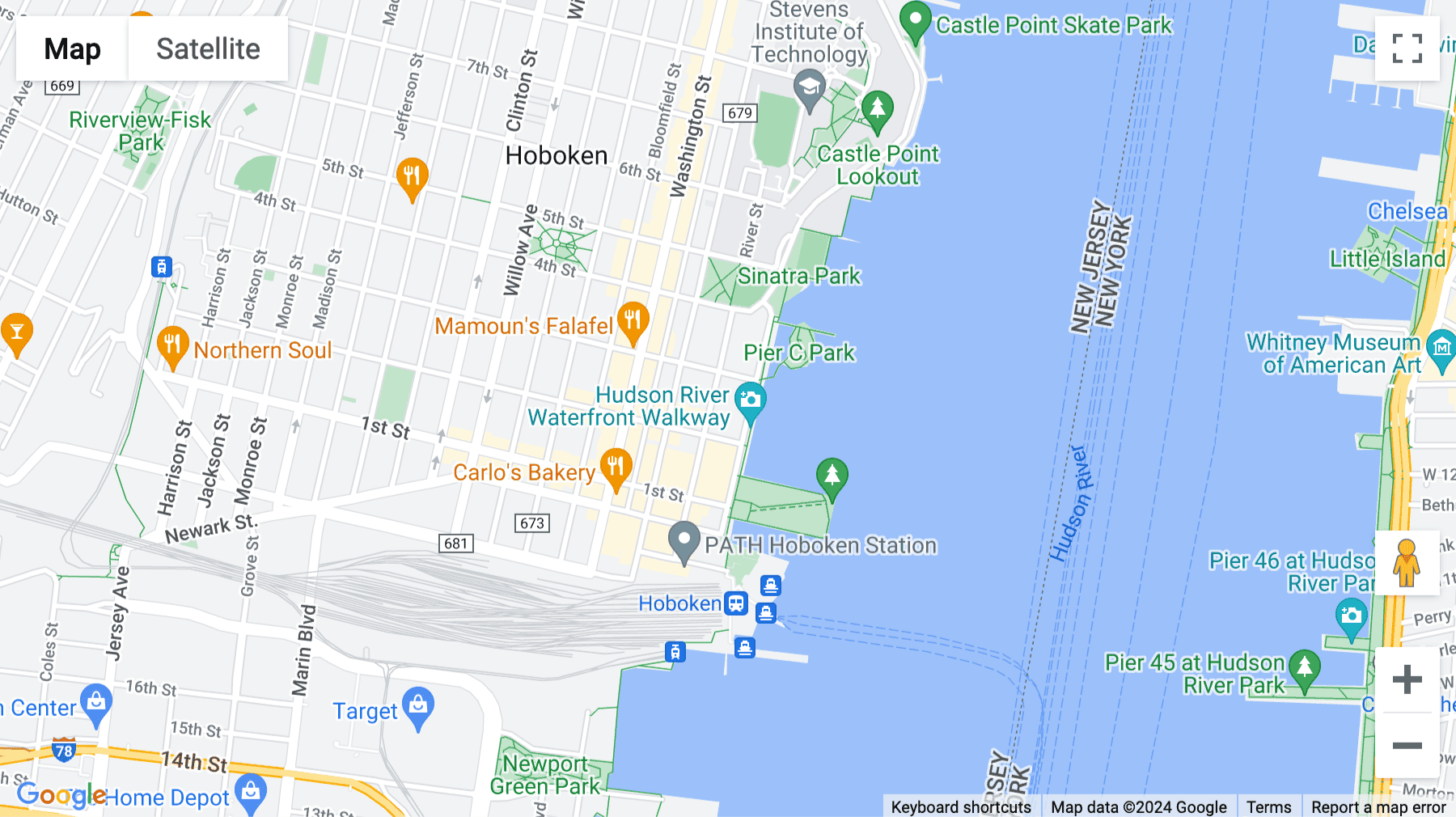 Click for interative map of 221 River Street, 9th Floor, Hoboken Riverfront Centre, Hoboken