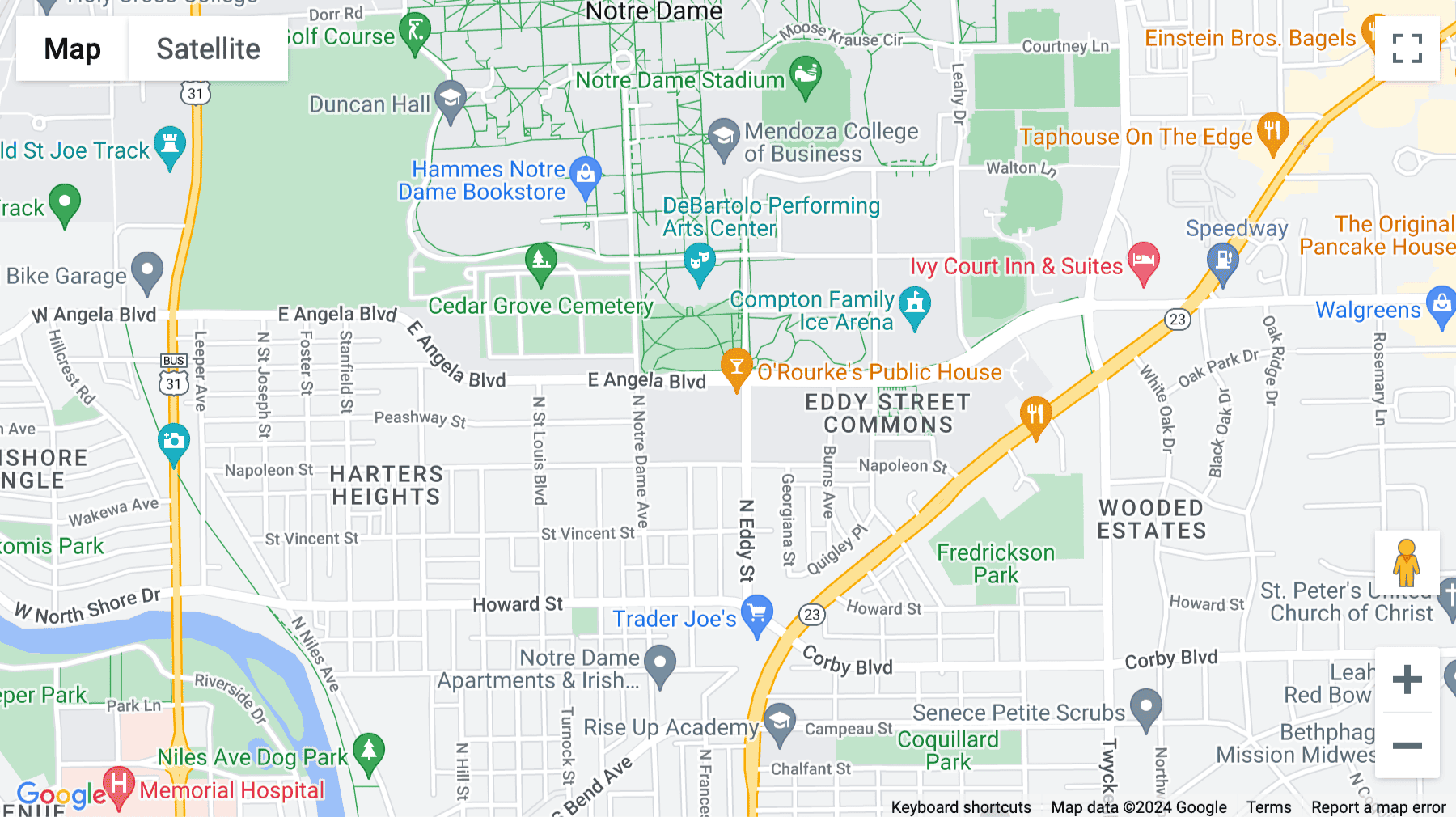 Click for interative map of 1251 North Eddy Street, Suite 200, South Bend Business Centre, South Bend