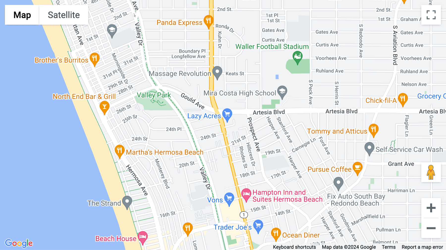 Click for interative map of 2447 Pacific Coast Highway, 2nd Floor, Hermosa Beach